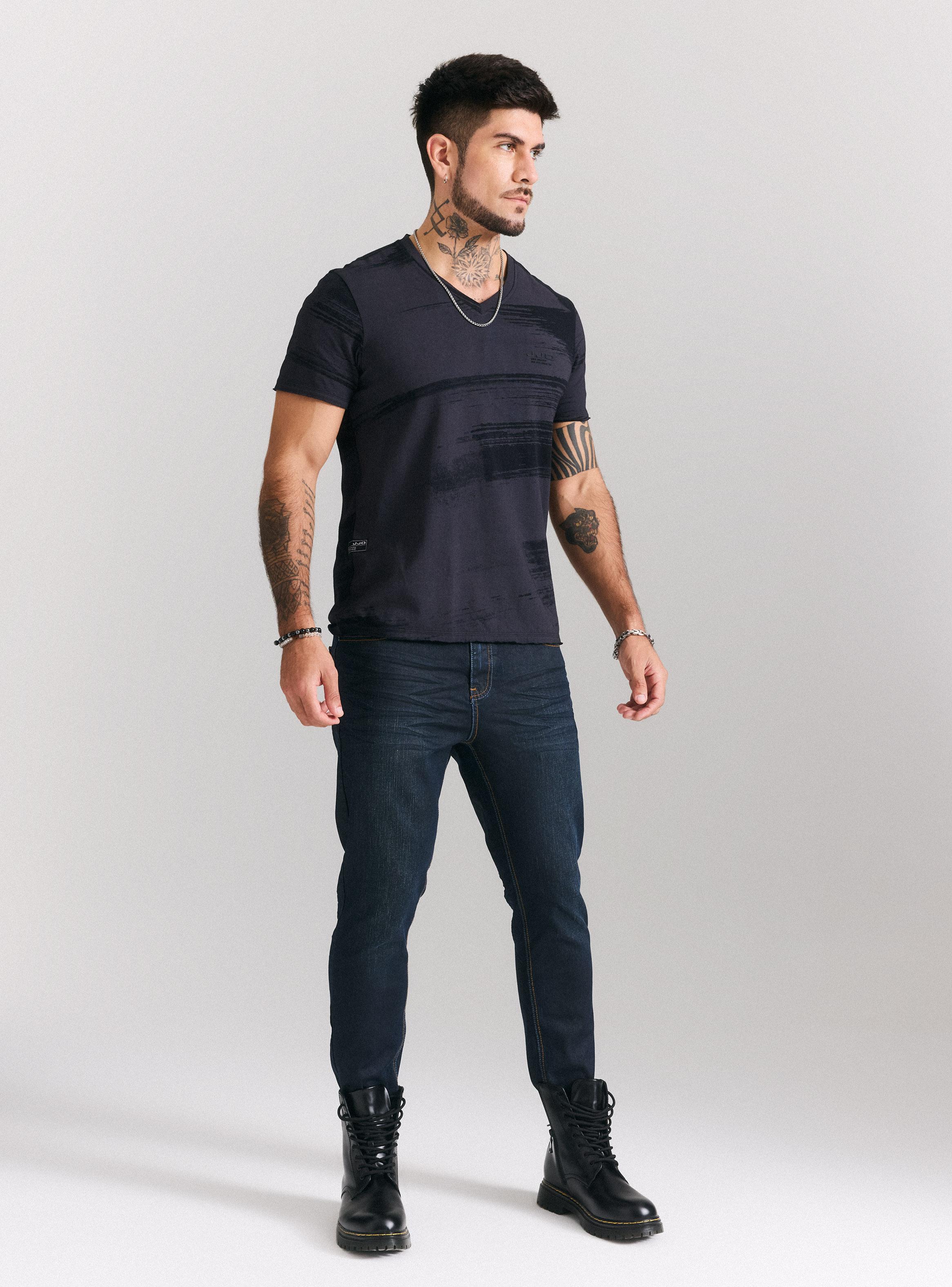 Jeans Lavado Contrastado Manchas Skinny Fit-4