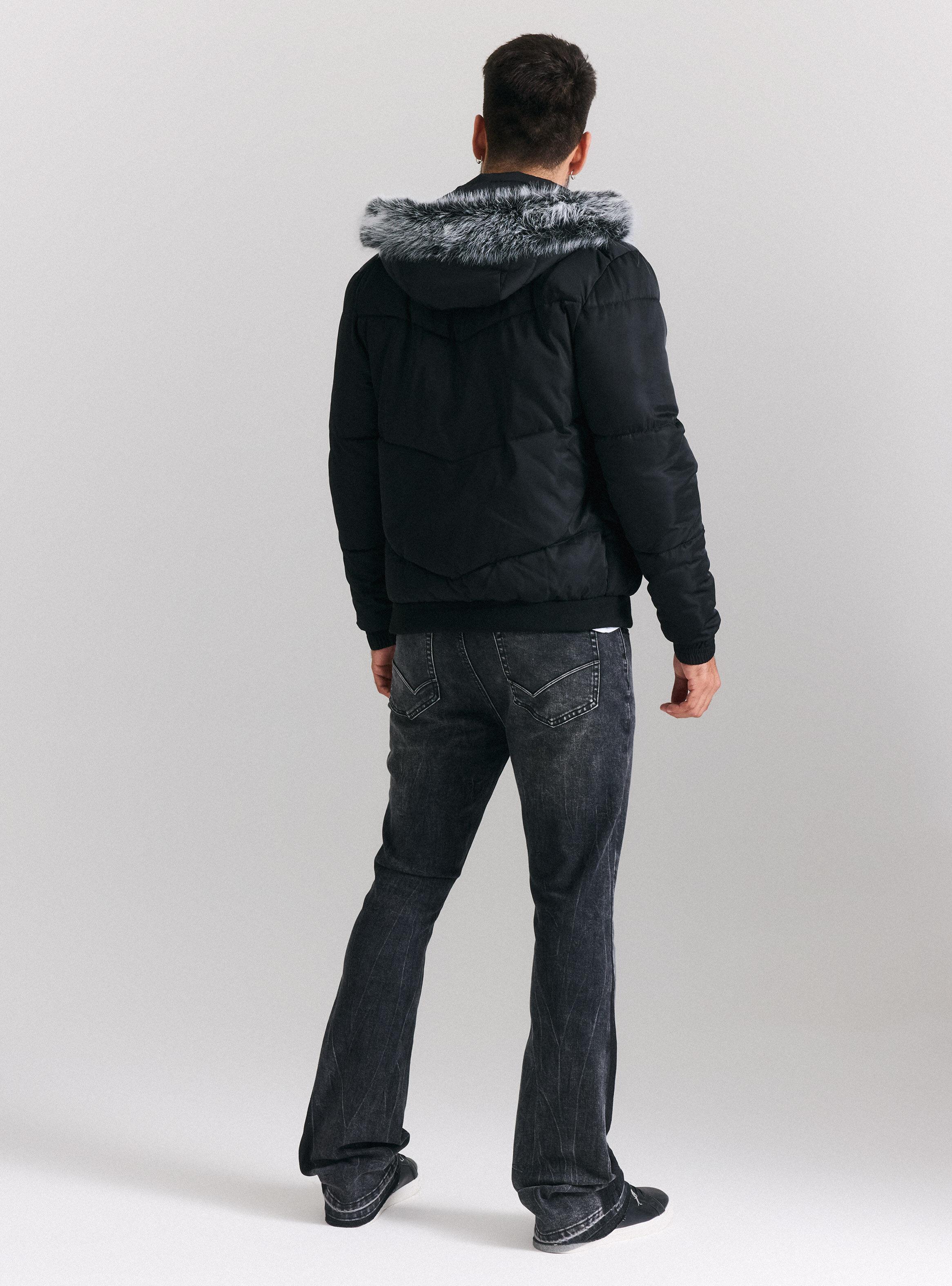 Parka Cuero Ecológico Pelo Desmontable-5