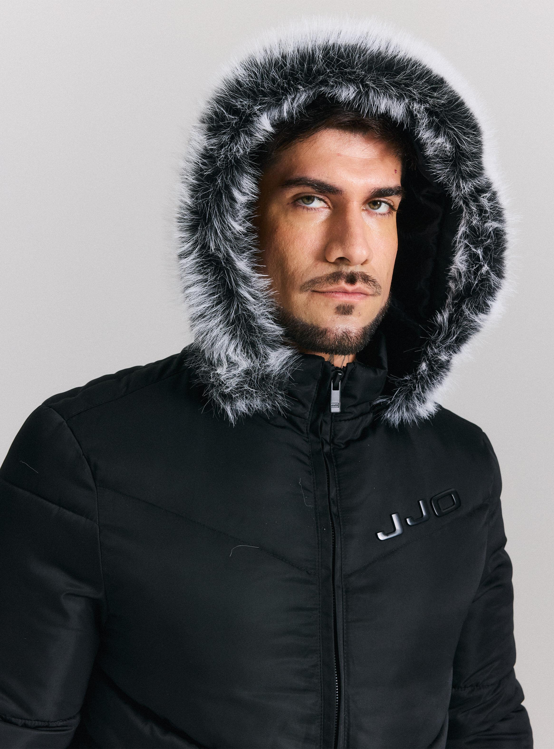 Parka Cuero Ecológico Pelo Desmontable-3