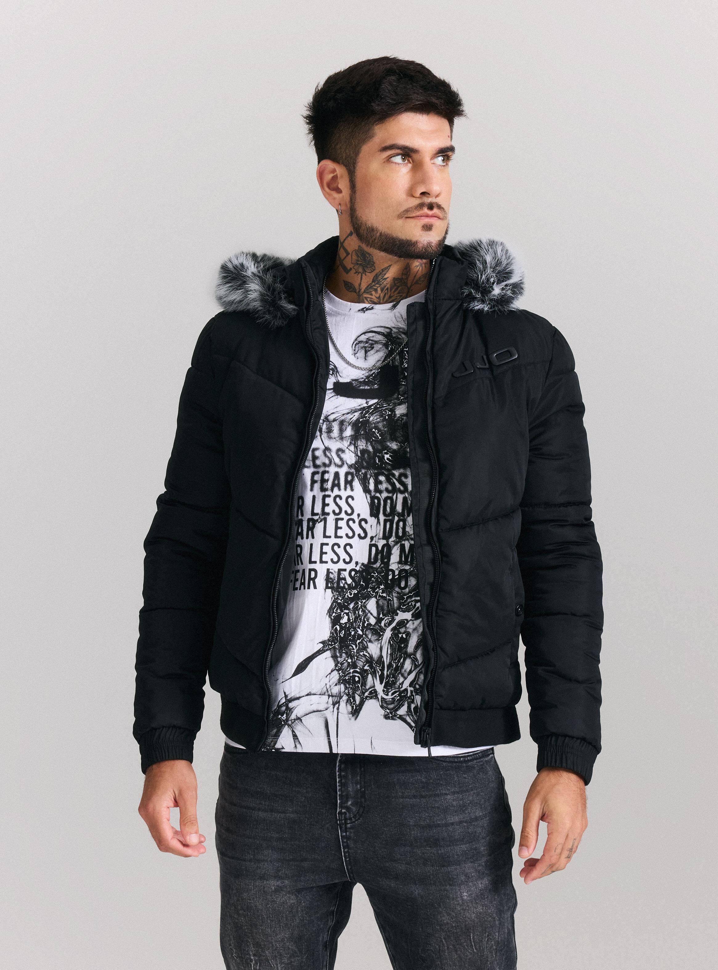 Parka Cuero Ecológico Pelo Desmontable-0