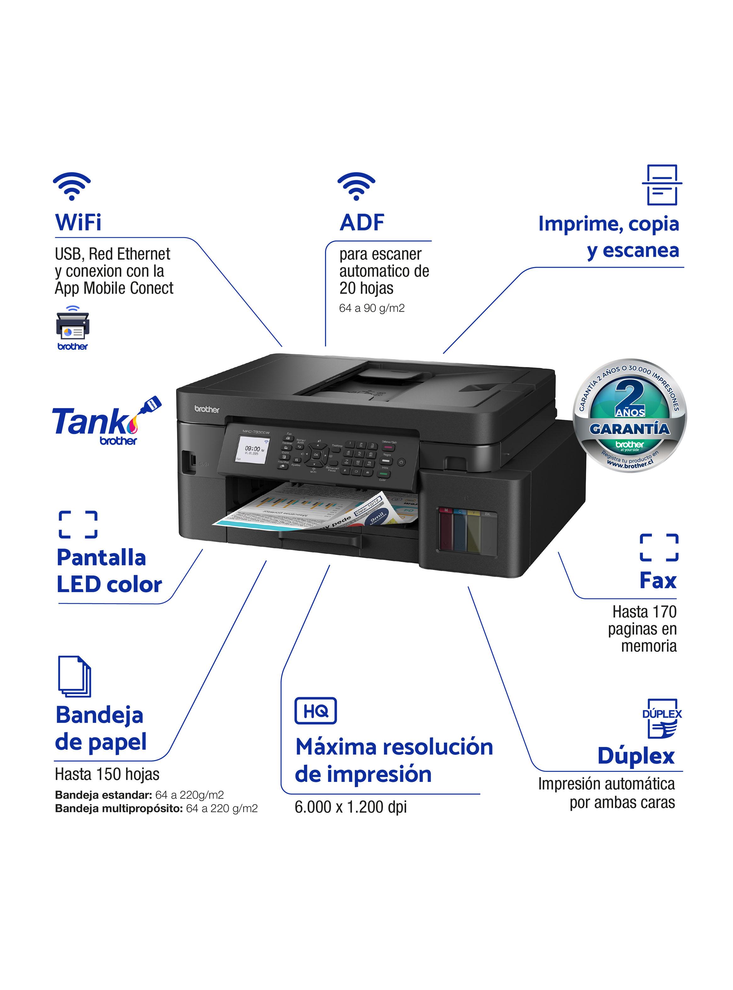 Impresoras Tinta Continua Multifuncional MFCT930DW Negro-1
