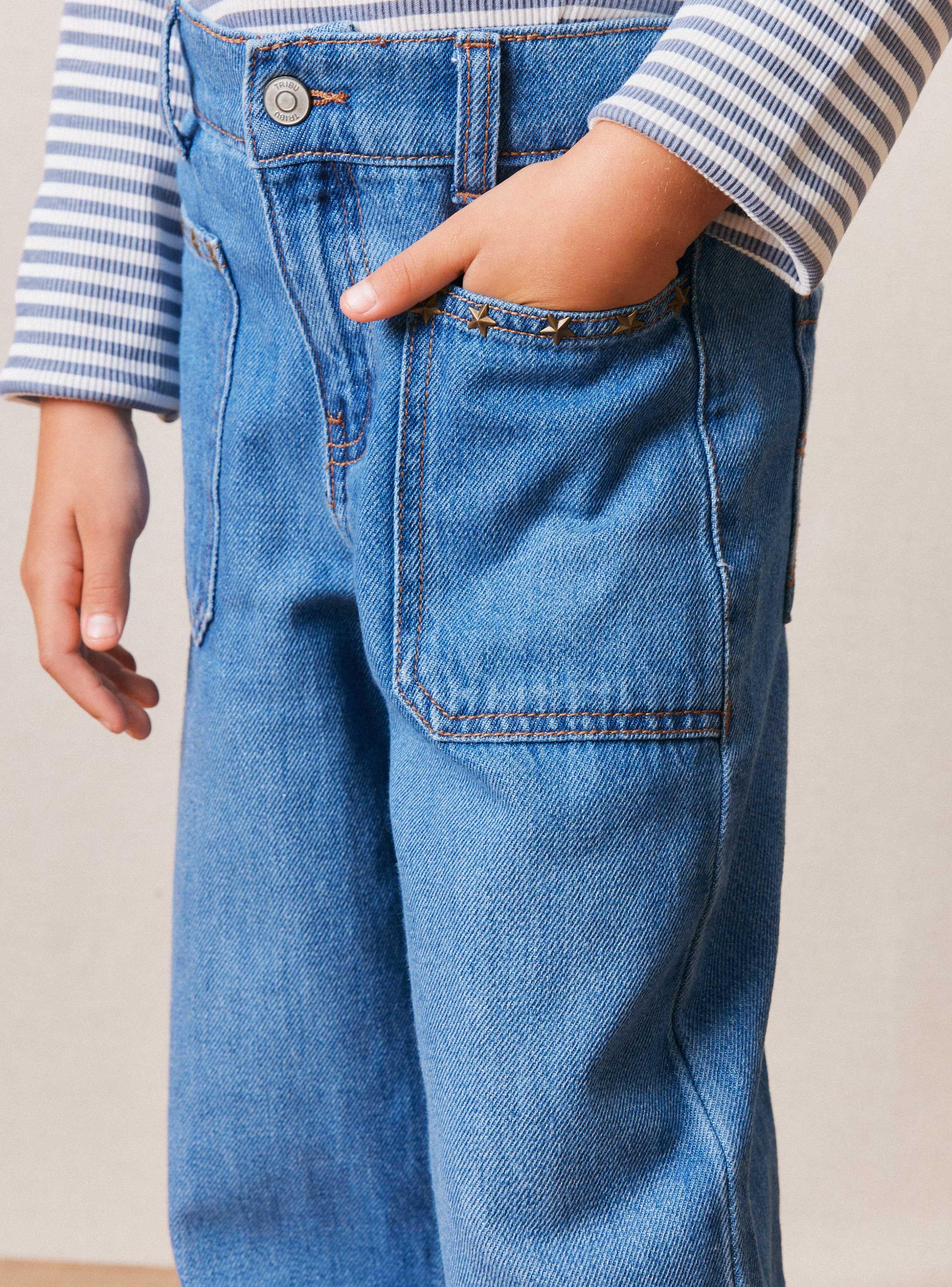 Jeans Pierna Ancha Bolsillos Tachas-4