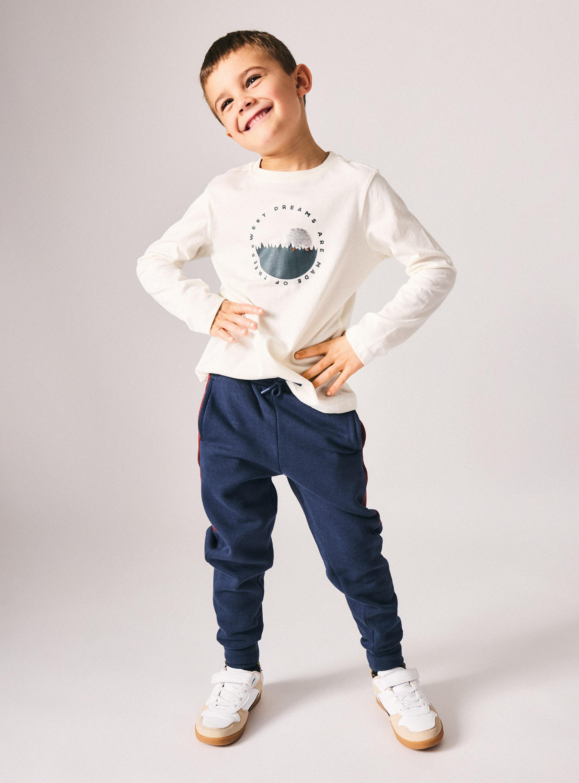 Pantalón Fleece Corte Lateral-4