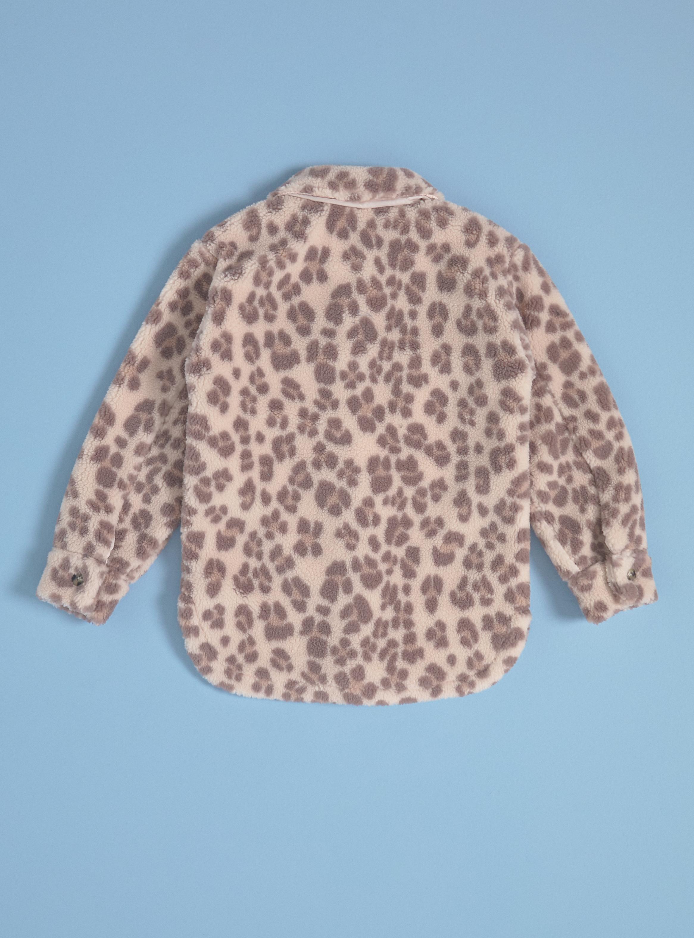 Chaqueta Sherpa Estampada Botones-3