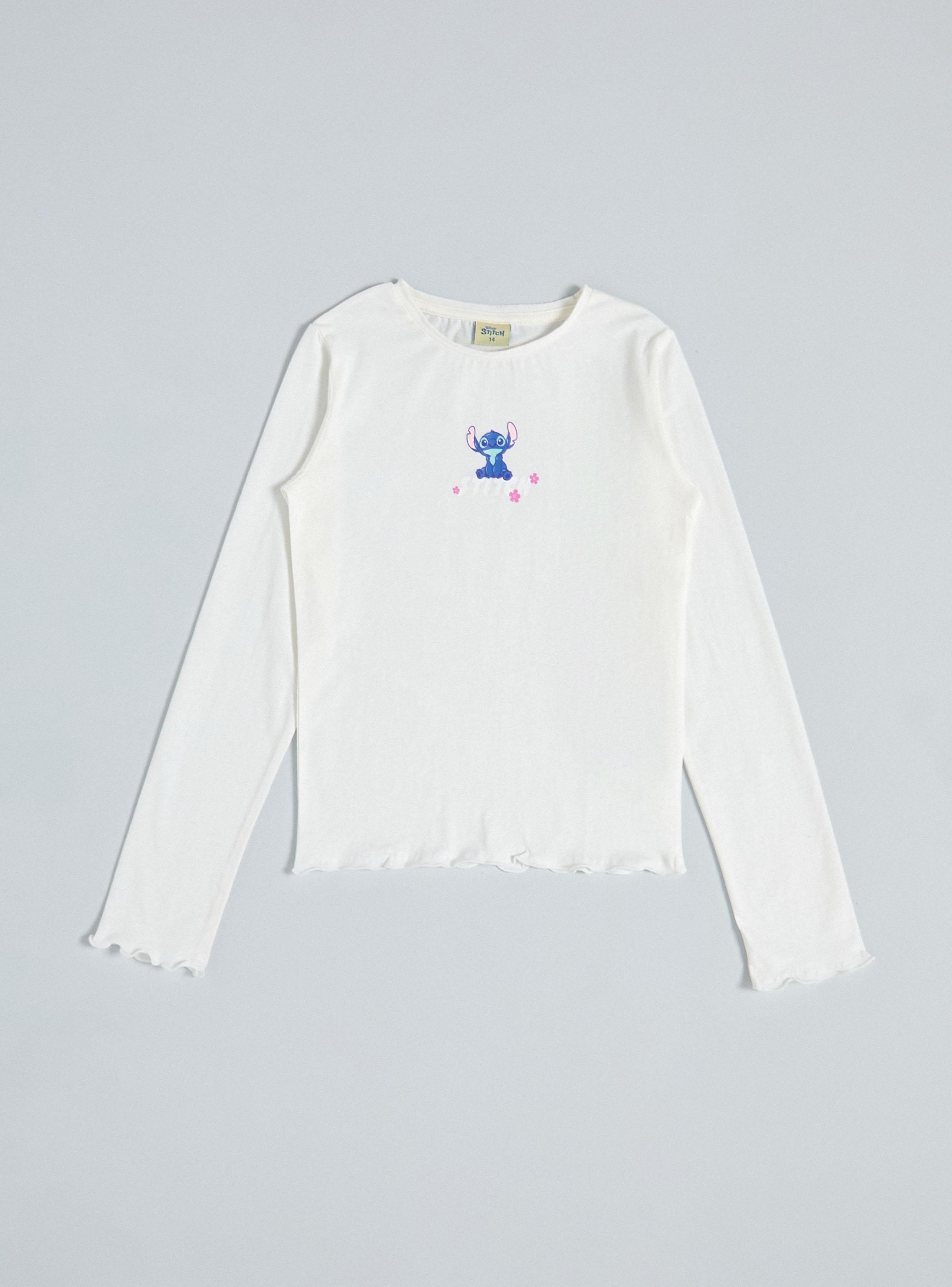 Polera con Focal Print y Terminación Lechuga en Basta-2