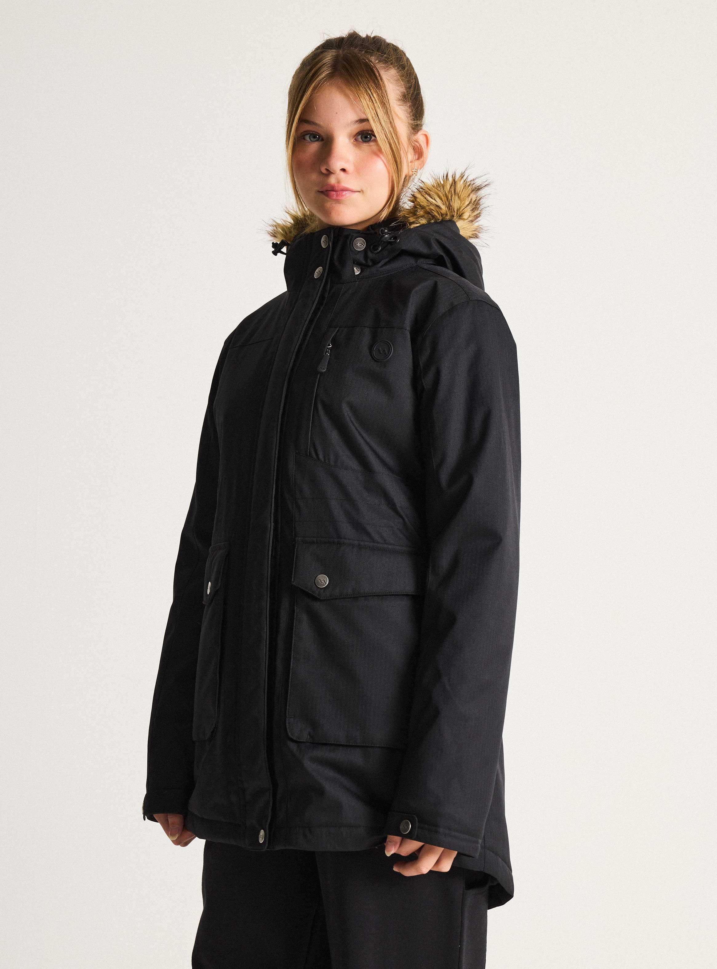Parka Puffa Largo Medio con Capucha-3