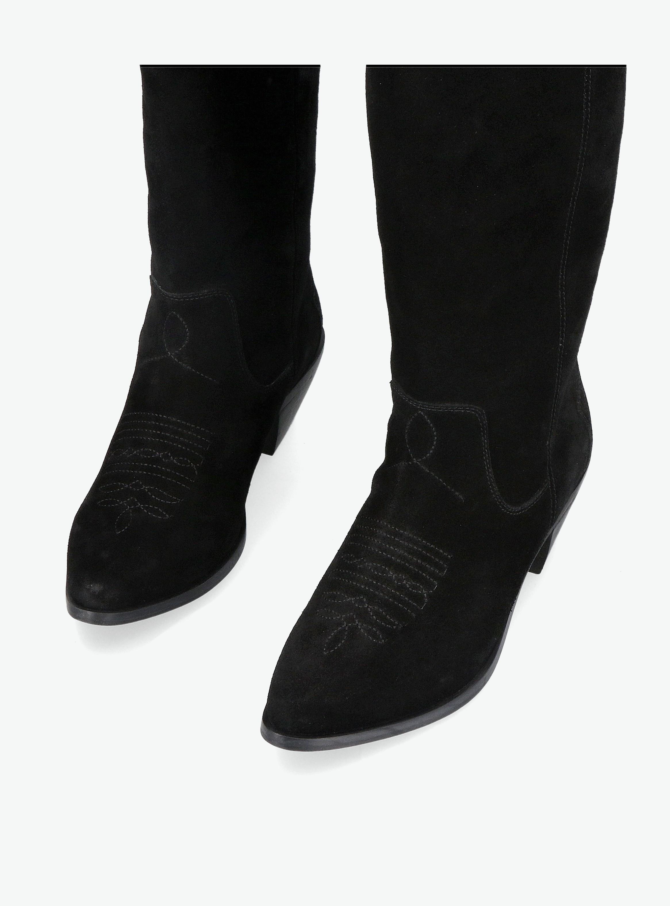 Bota Cuero Western con bordado  Mujer-2