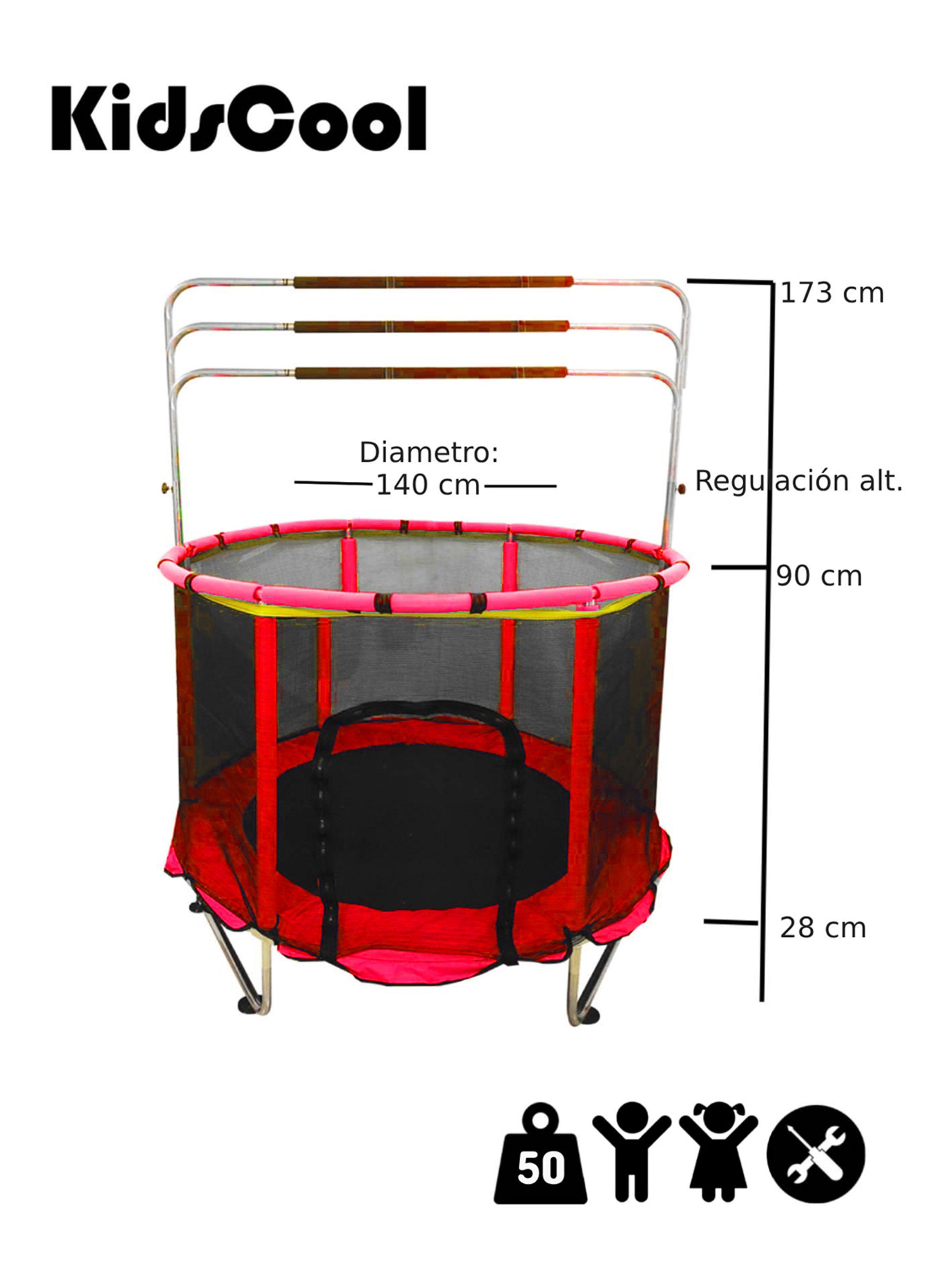 Cama Elástica Entretenida Roja-1
