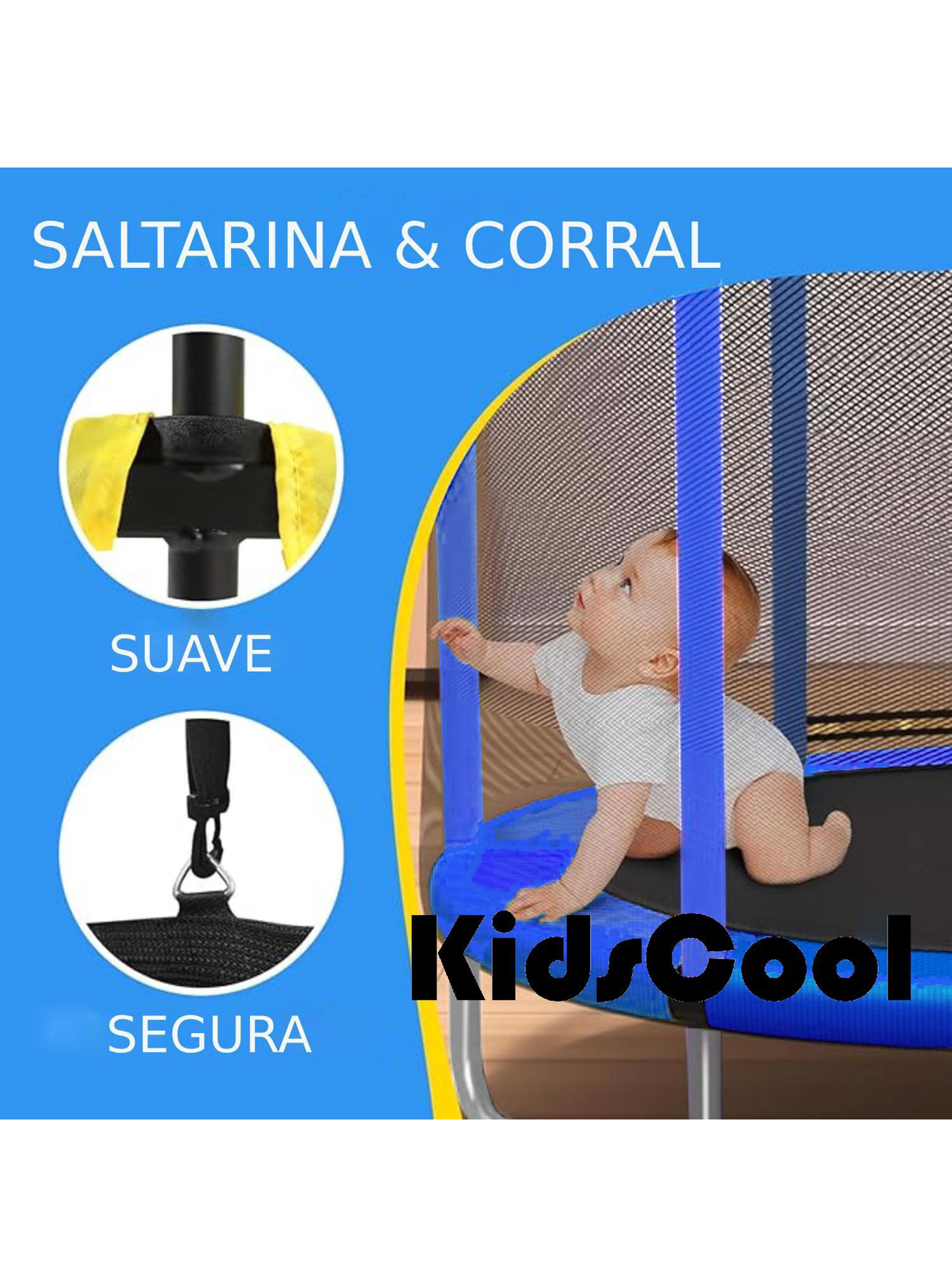 Cama Elástica Entretenida Azul-4