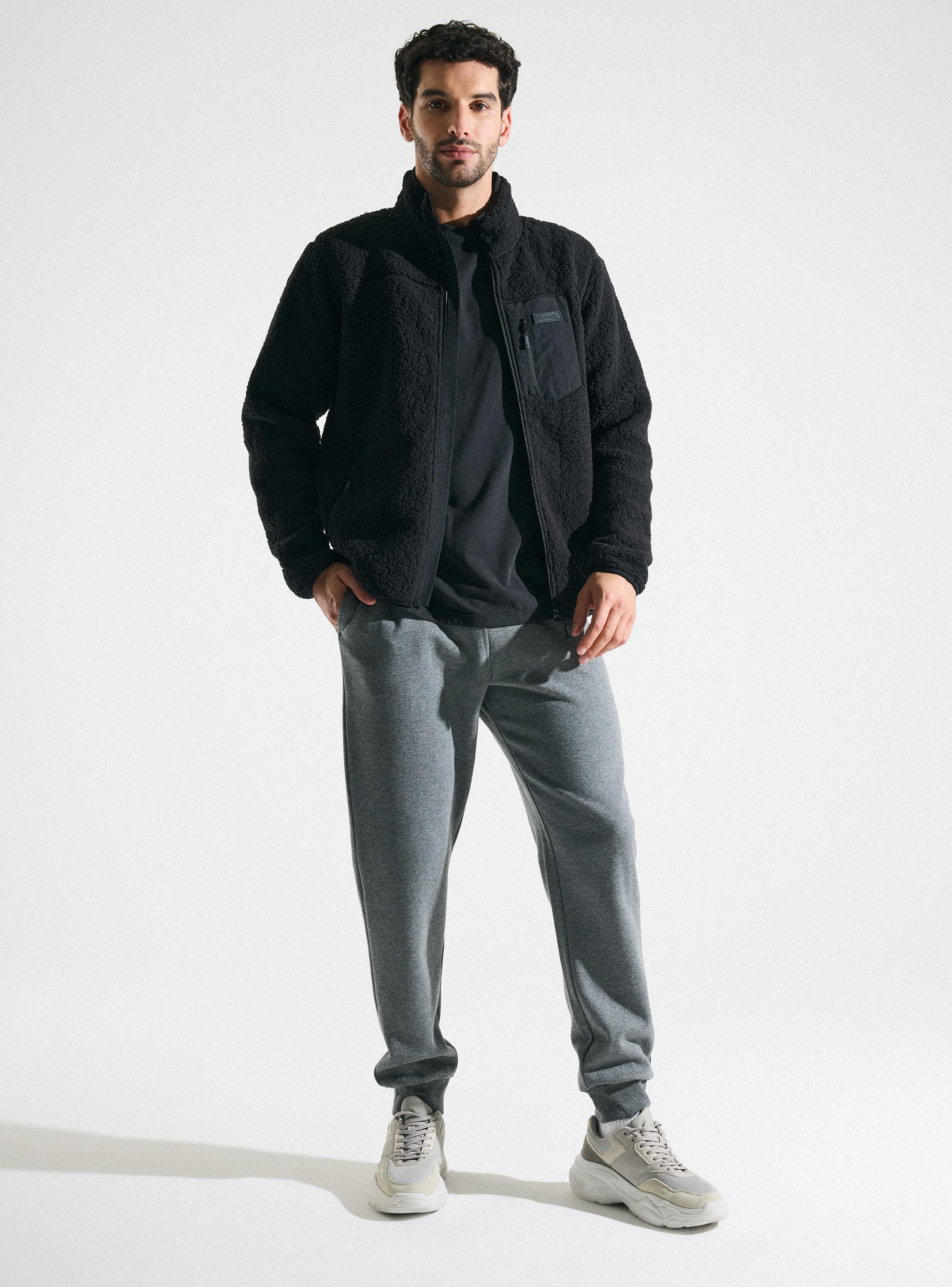 Polar Sherpa Bolsillo Pecho De Tela-4