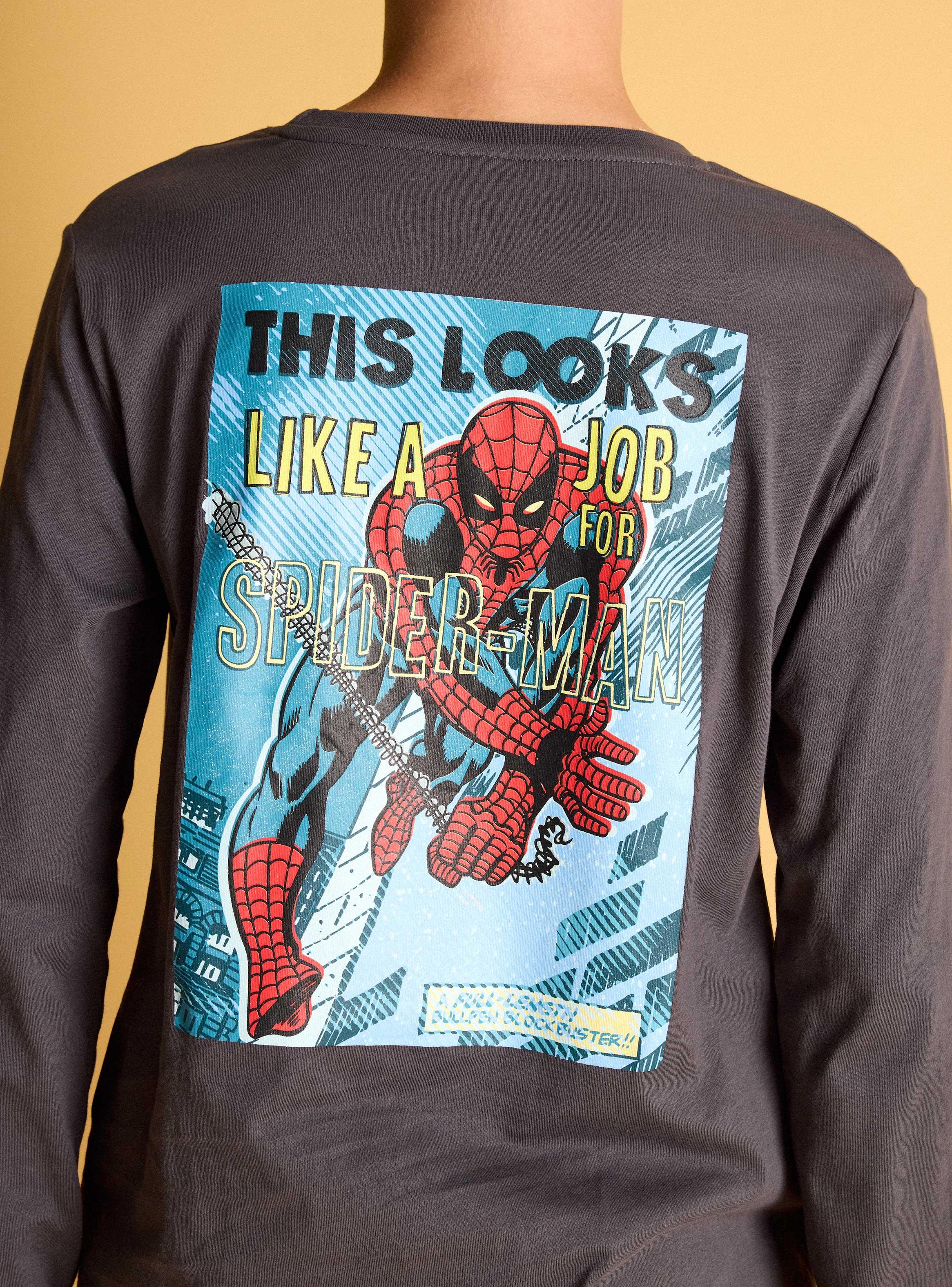 Polera Marvel con Prints en Manga, Espalda y Delantero-4