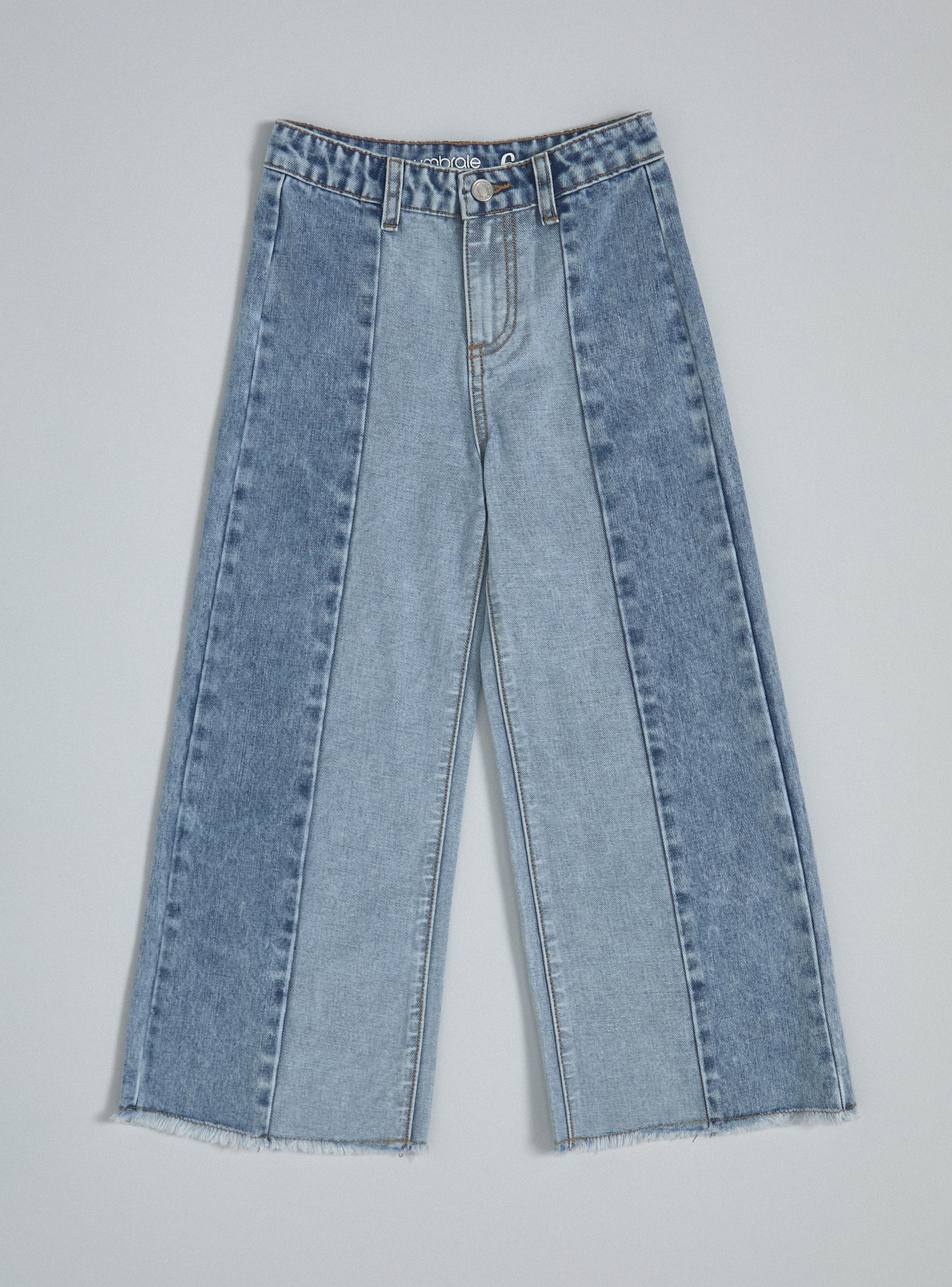 Jeans Paneles con Bordado en los Bolsillos-2