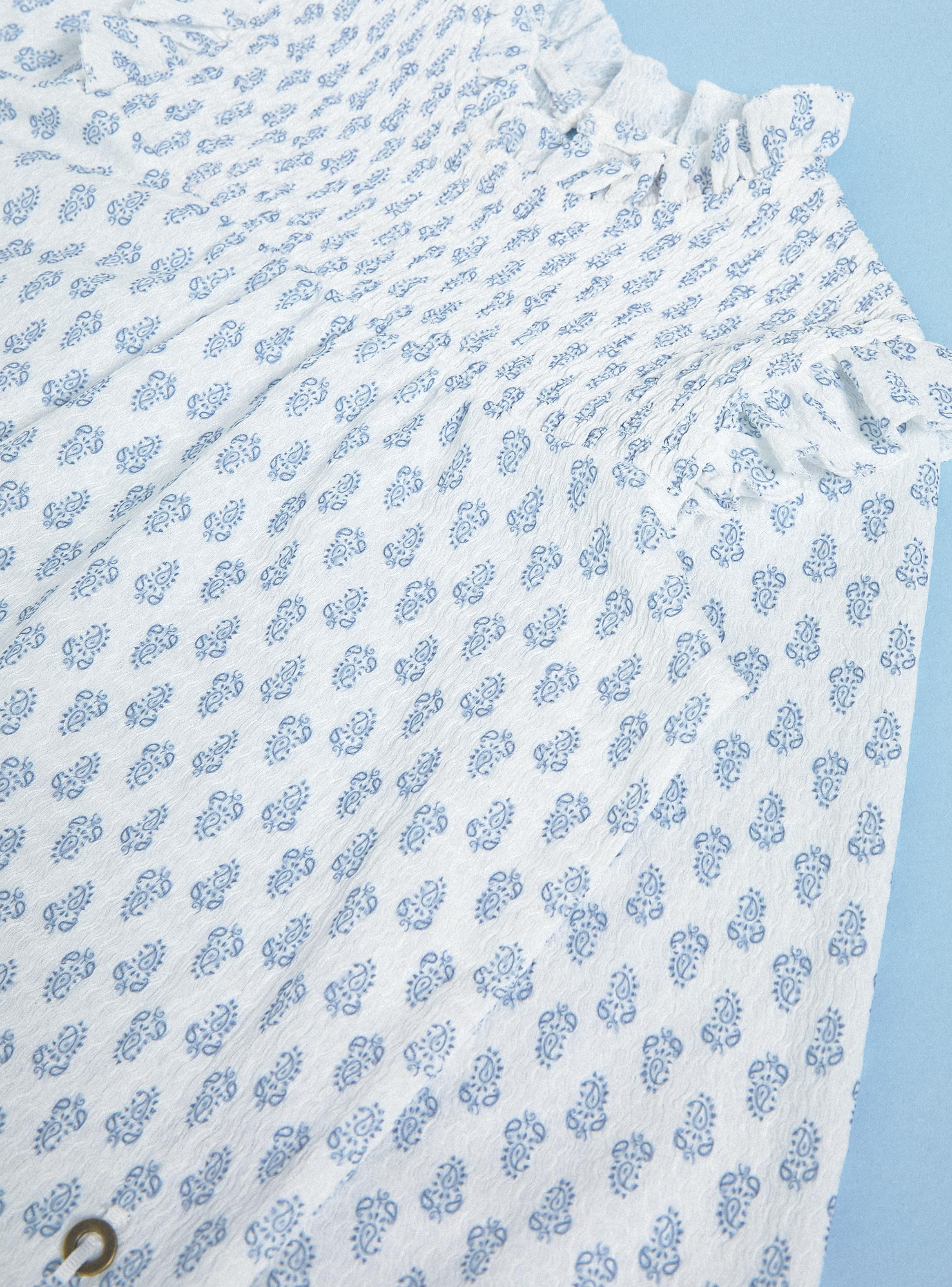 Polera Cuello Subido Estampada con Panal-4