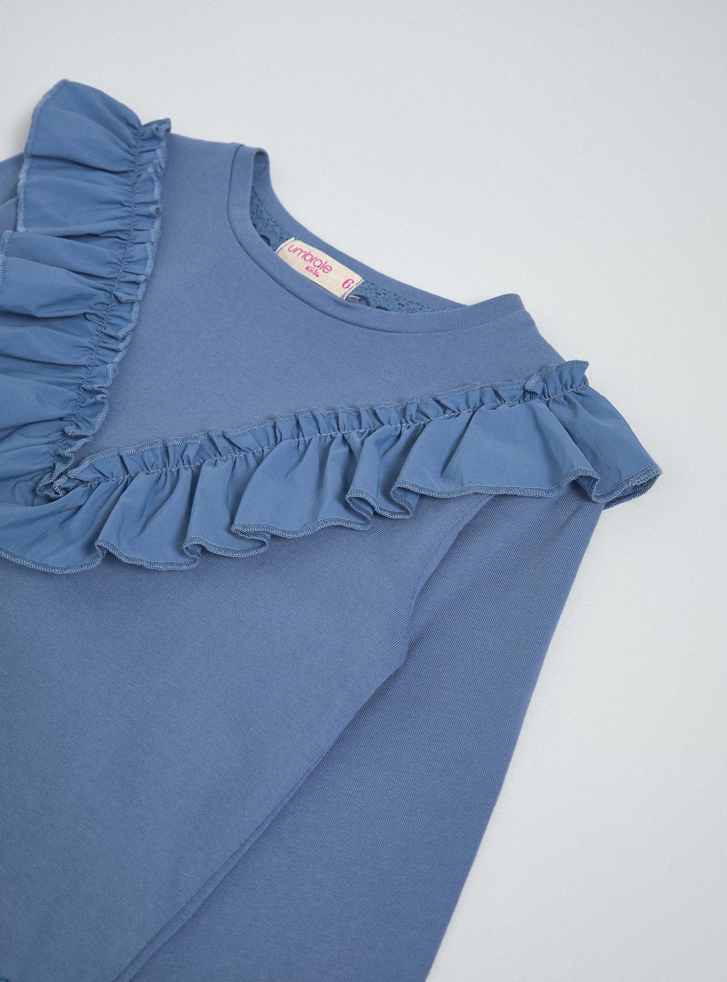 Polera Algodón con Volante Tela Plana-4