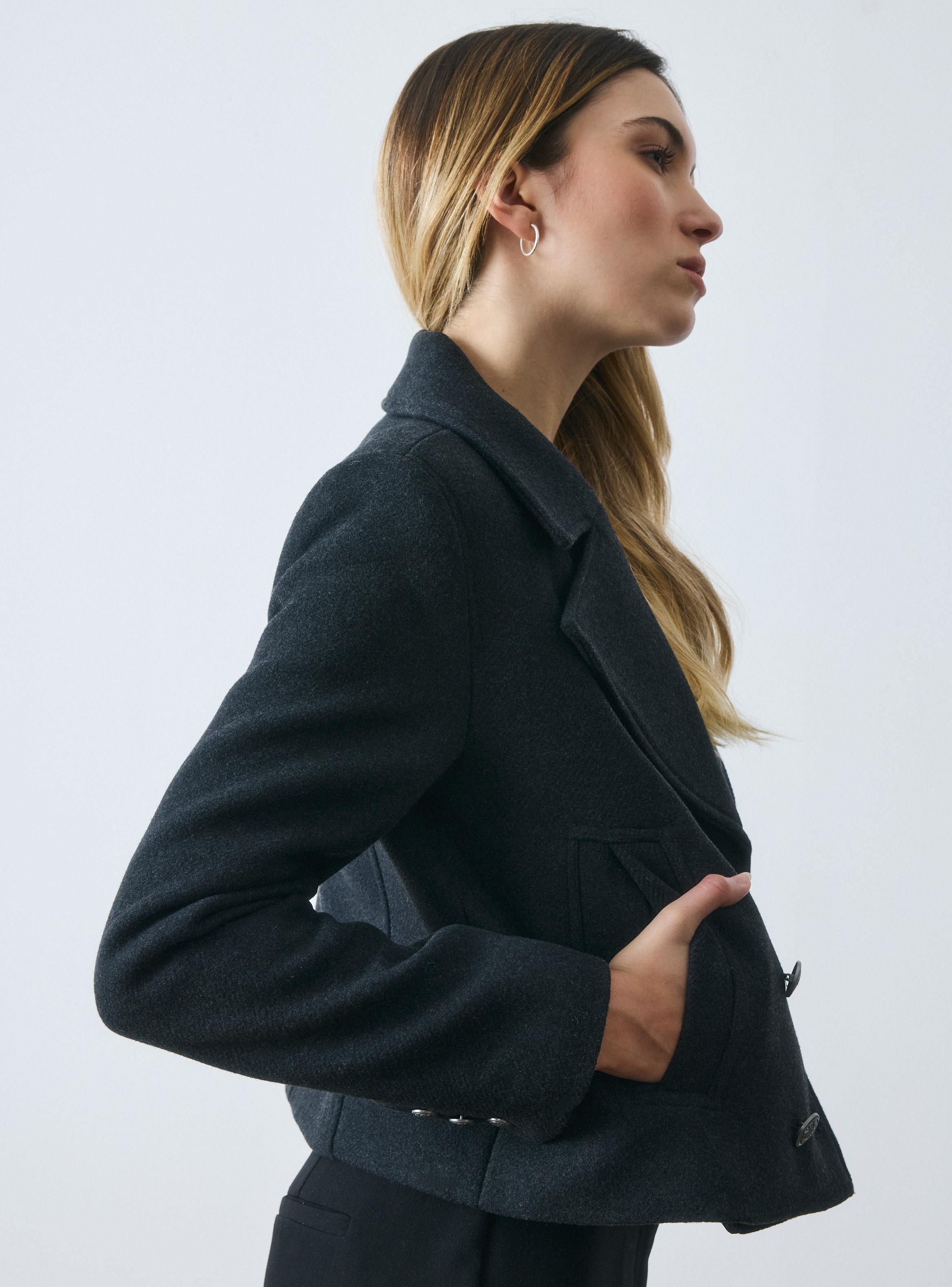 Chaqueta Trench Corto Doble Abotonadura-3