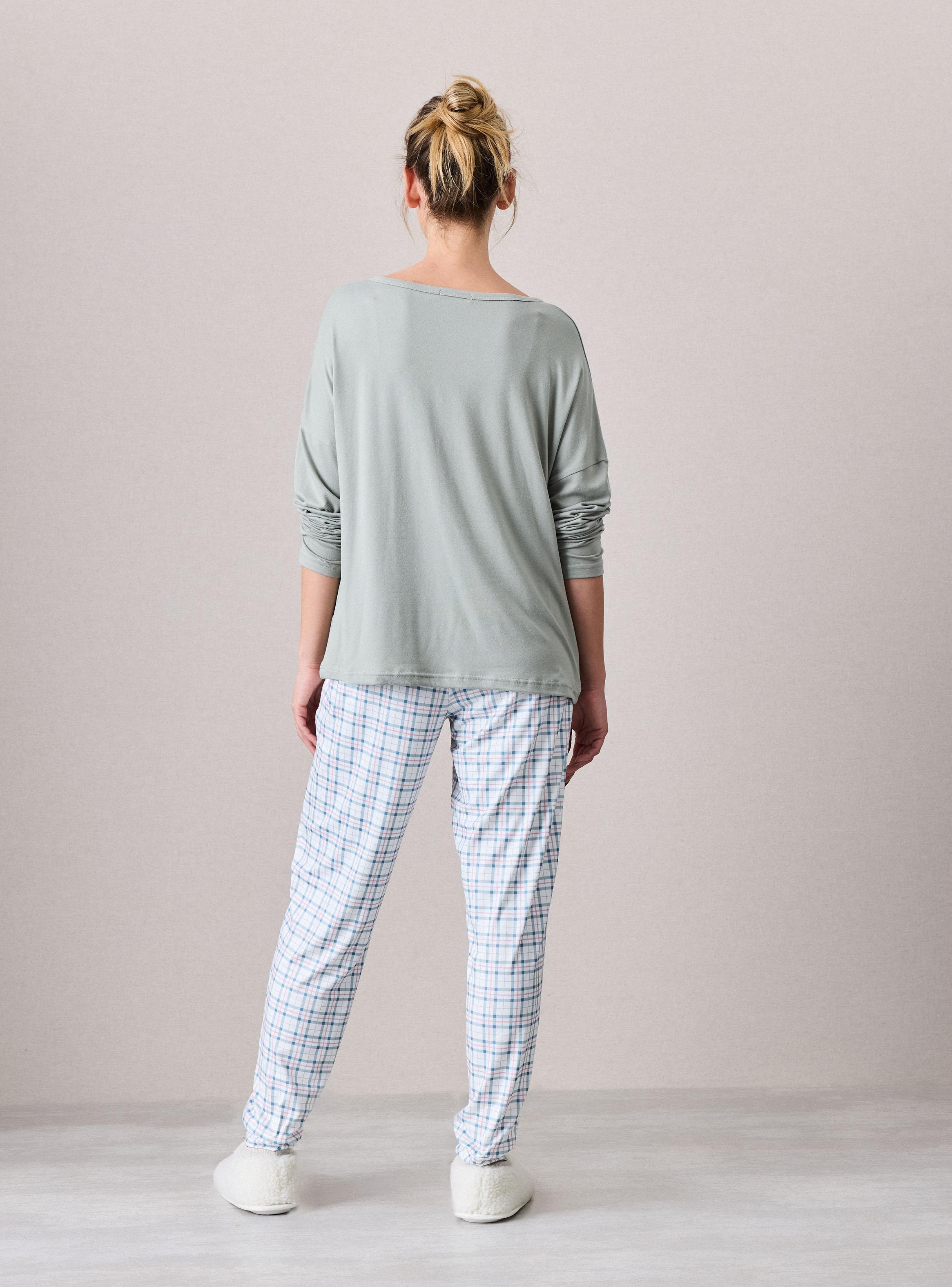 Polera Pijama con Bolsillo y Botones Tacto Peach-5