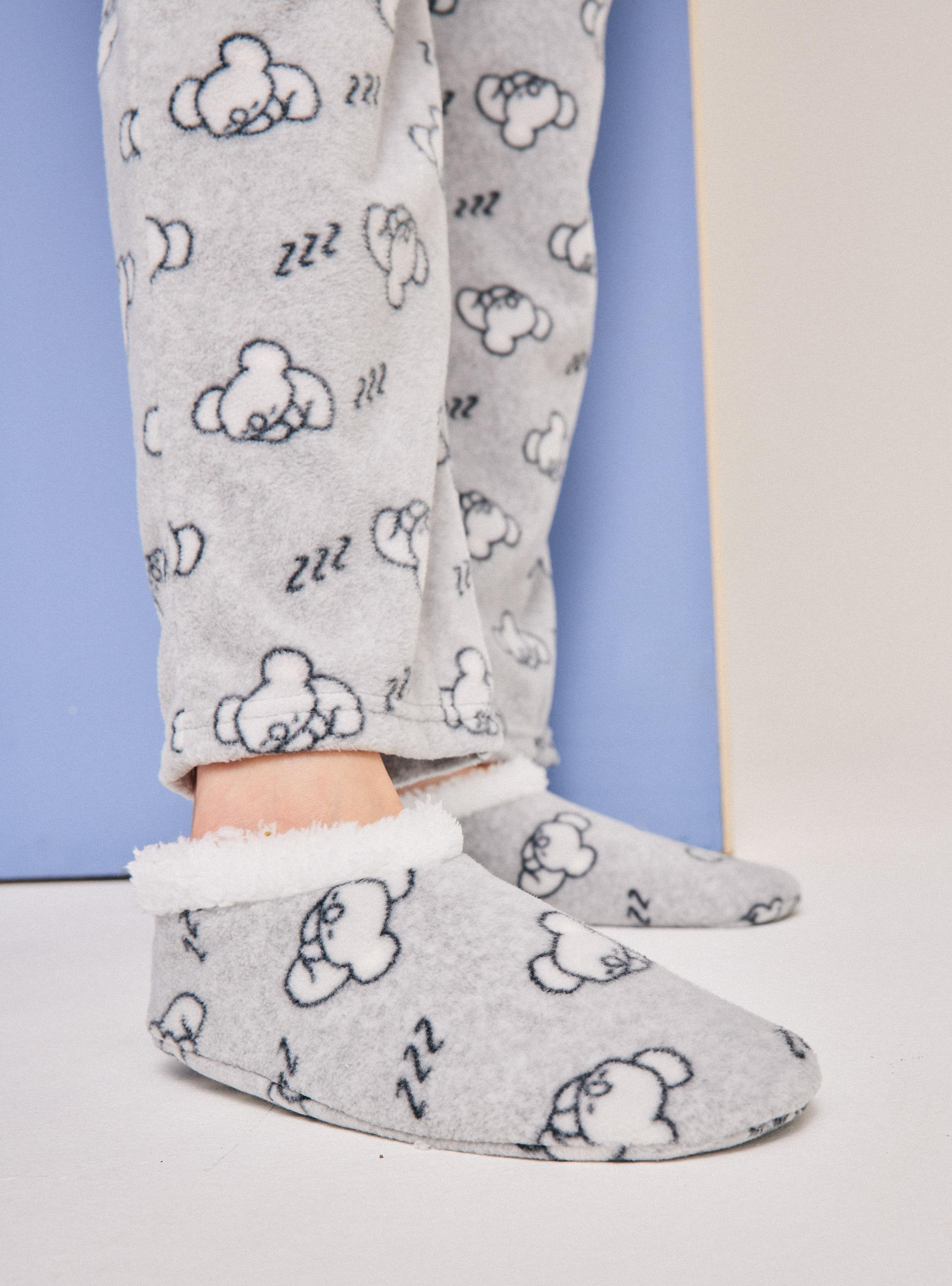 Pijama Polar Pack de Regalo Calcetín Pantuflas-3