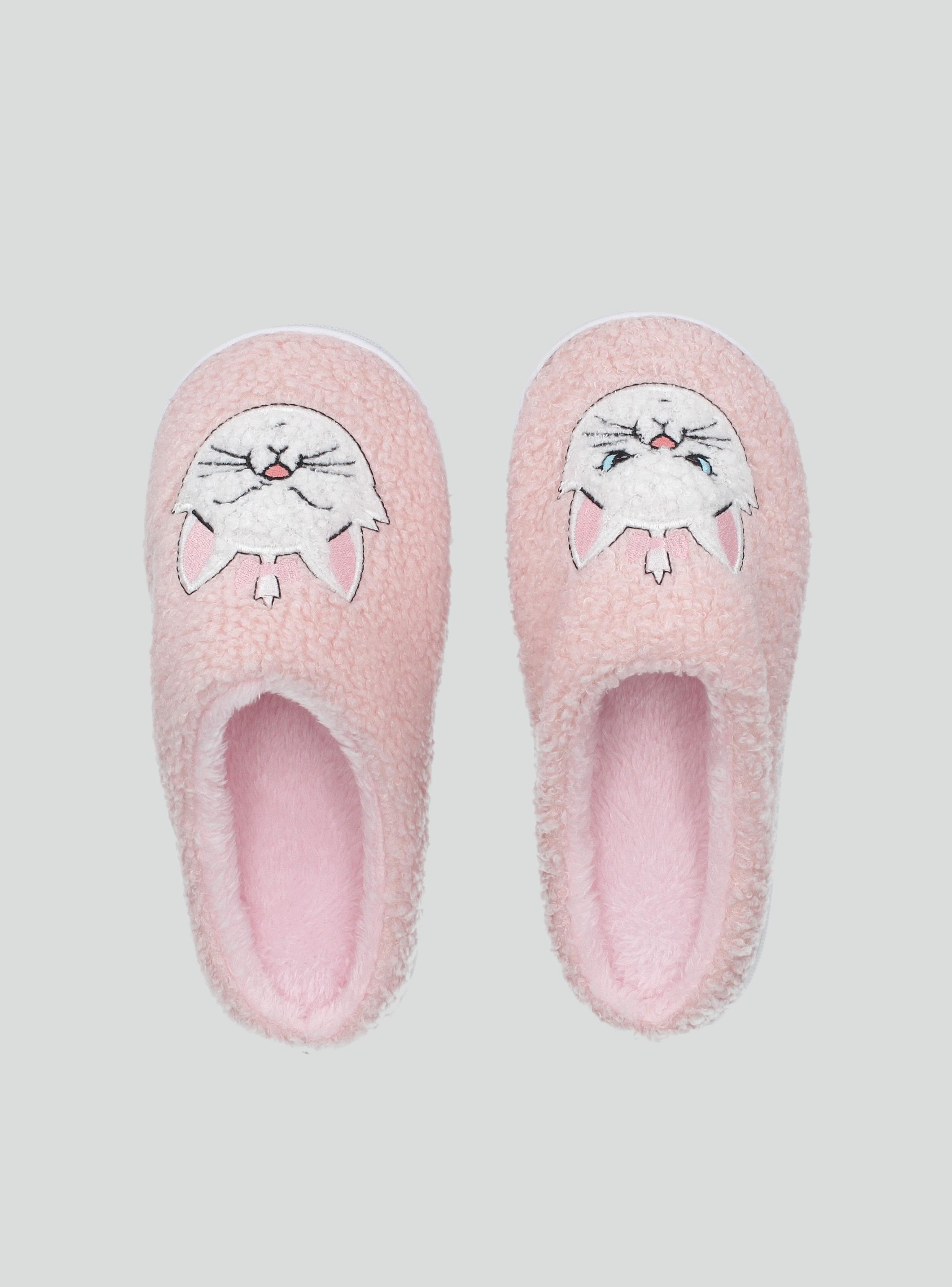 Pantufla Disney Marie Aplicación Bordado-2