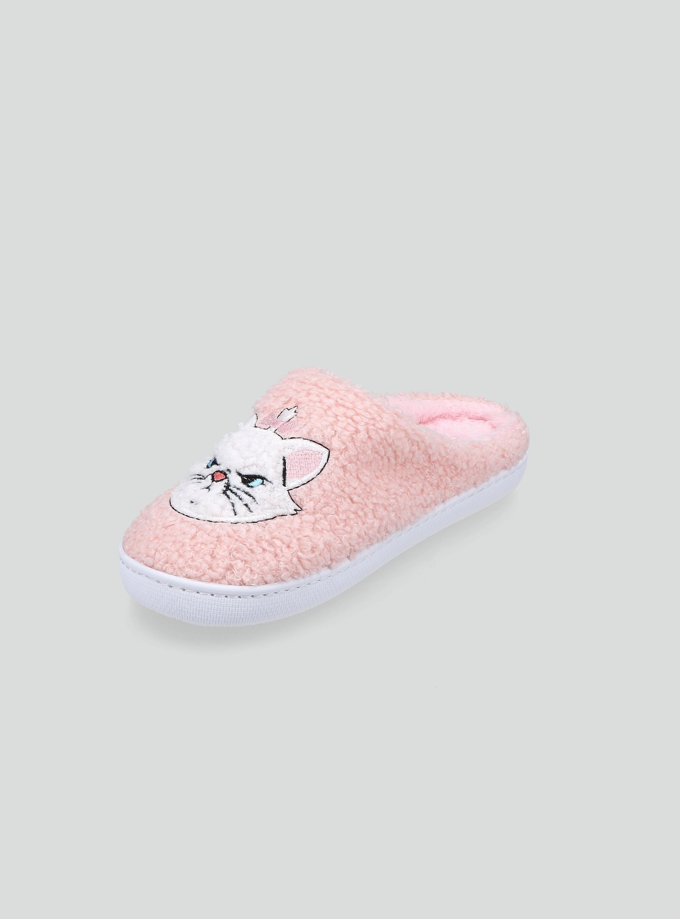 Pantufla Disney Marie Aplicación Bordado-1