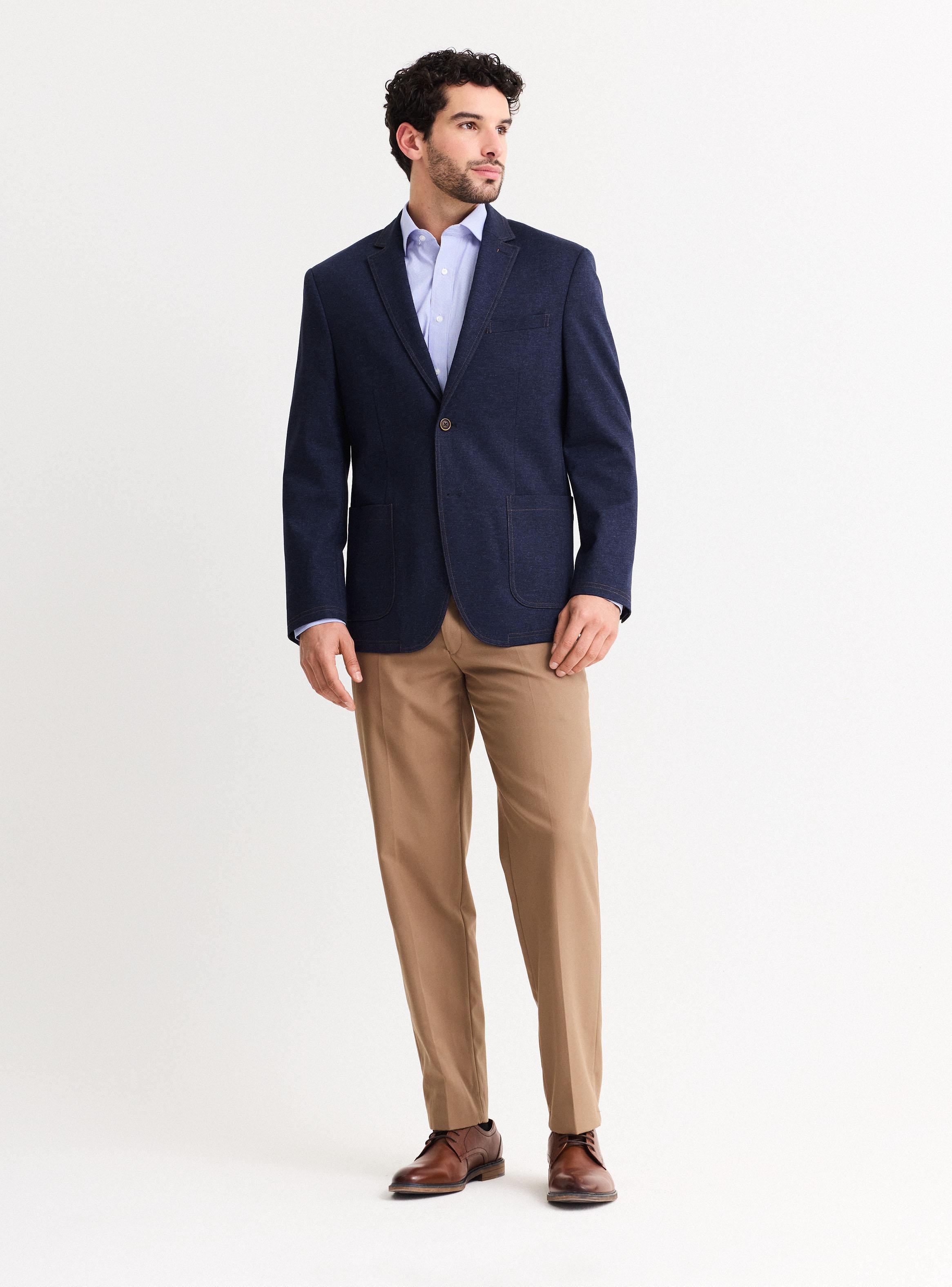 Vestón Recto Slim Fit Tipo Mezclilla-4