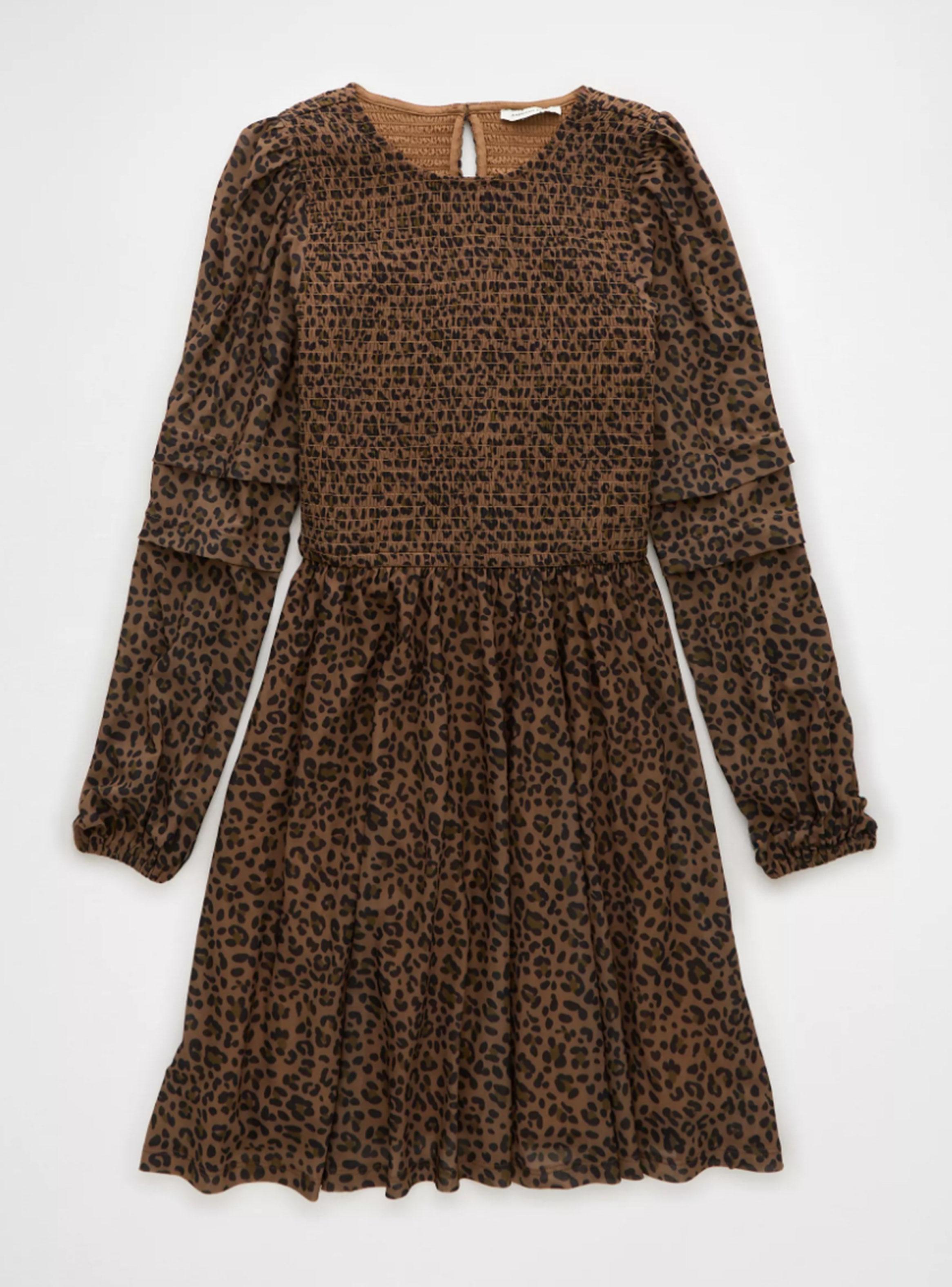 Vestido Ae Corto Manga Larga Print-4