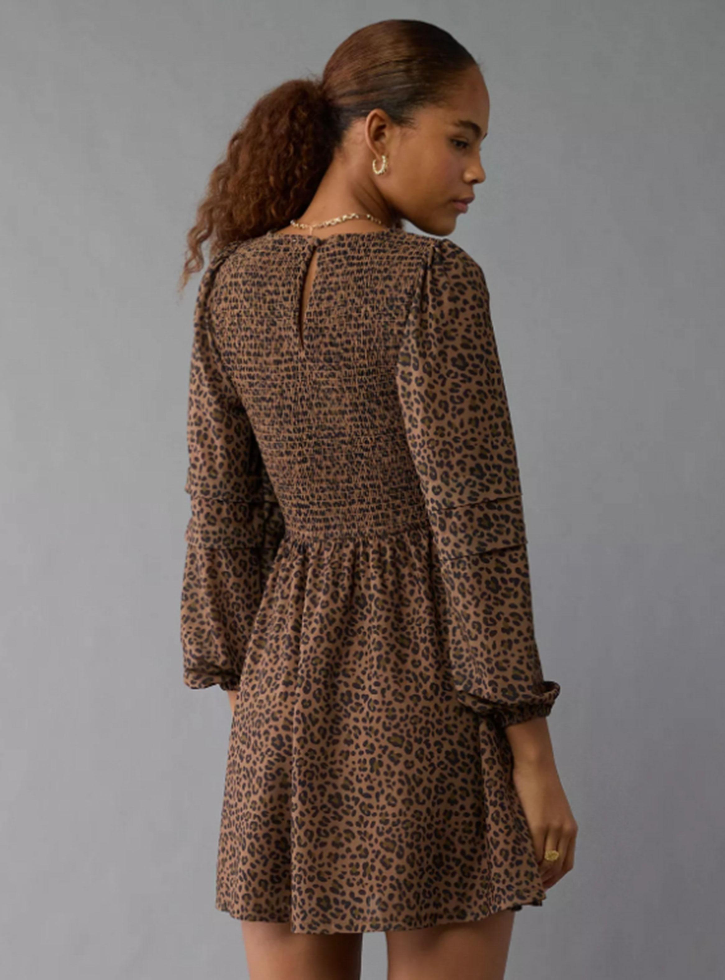 Vestido Ae Corto Manga Larga Print-1