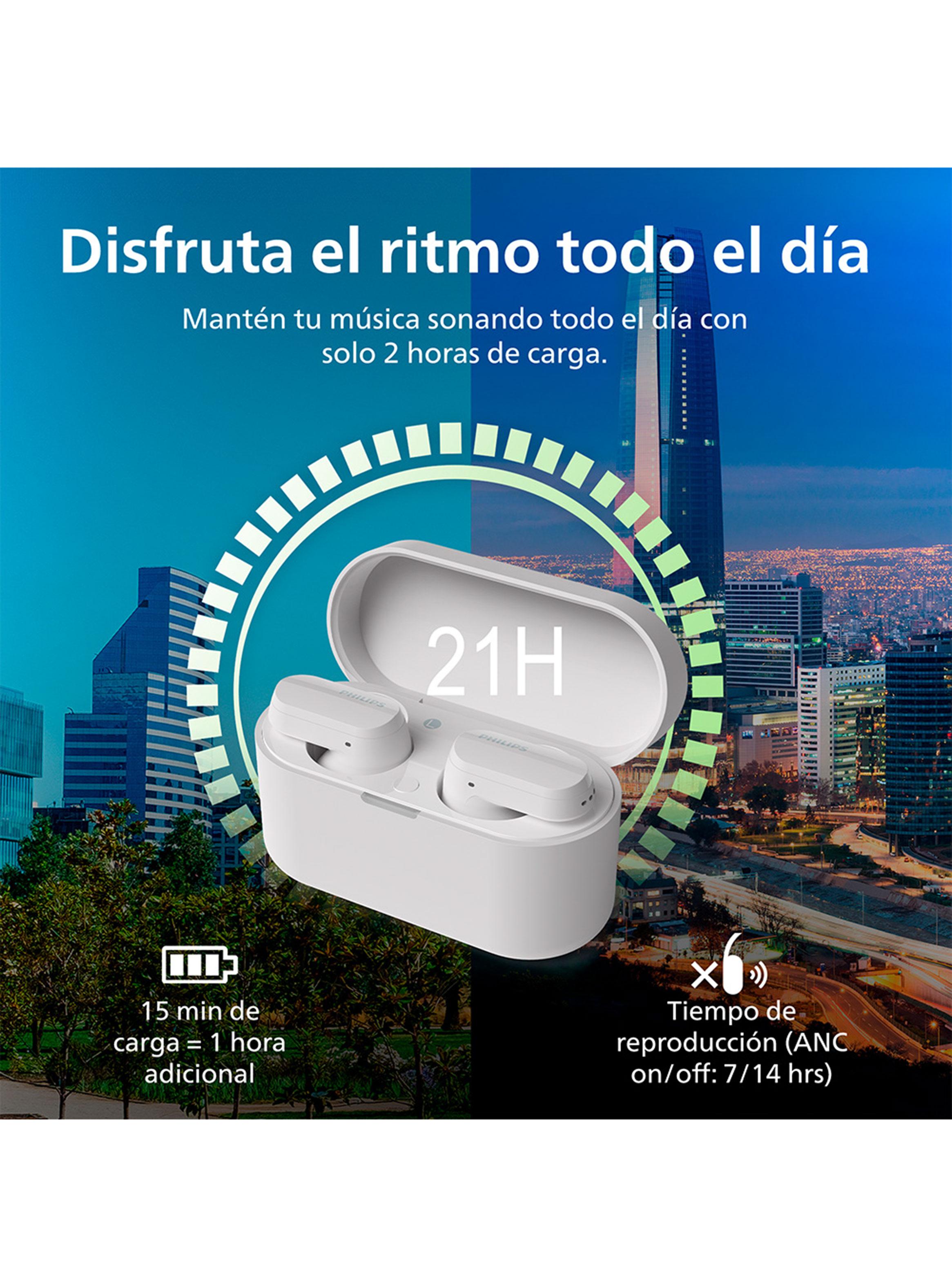 Audífonos Bluetooth Noise Cancelling TAT3508 TWS Blanco-6