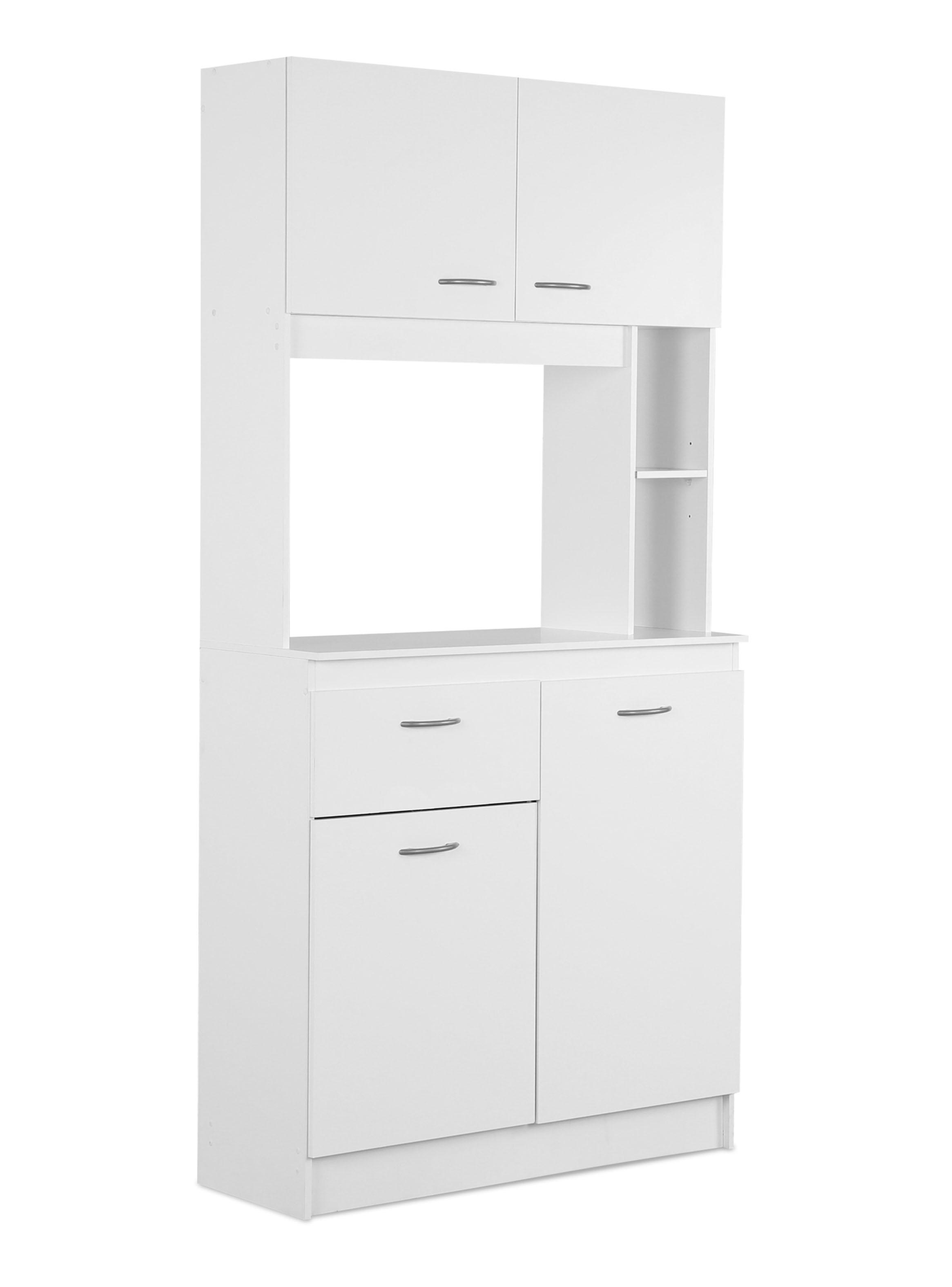 Mueble de Cocina 4 Puertas 1 Cajón Blanco-2