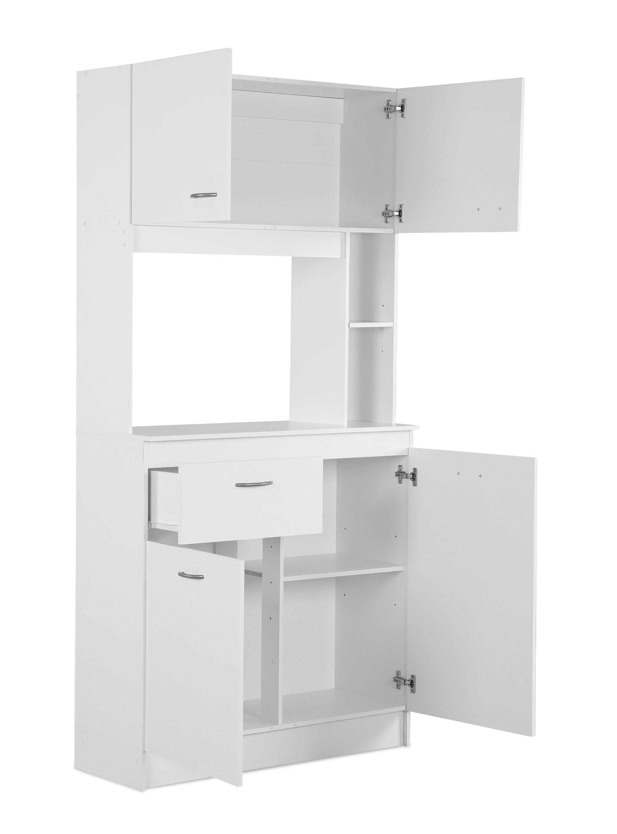 Mueble de Cocina 4 Puertas 1 Cajón Blanco-4