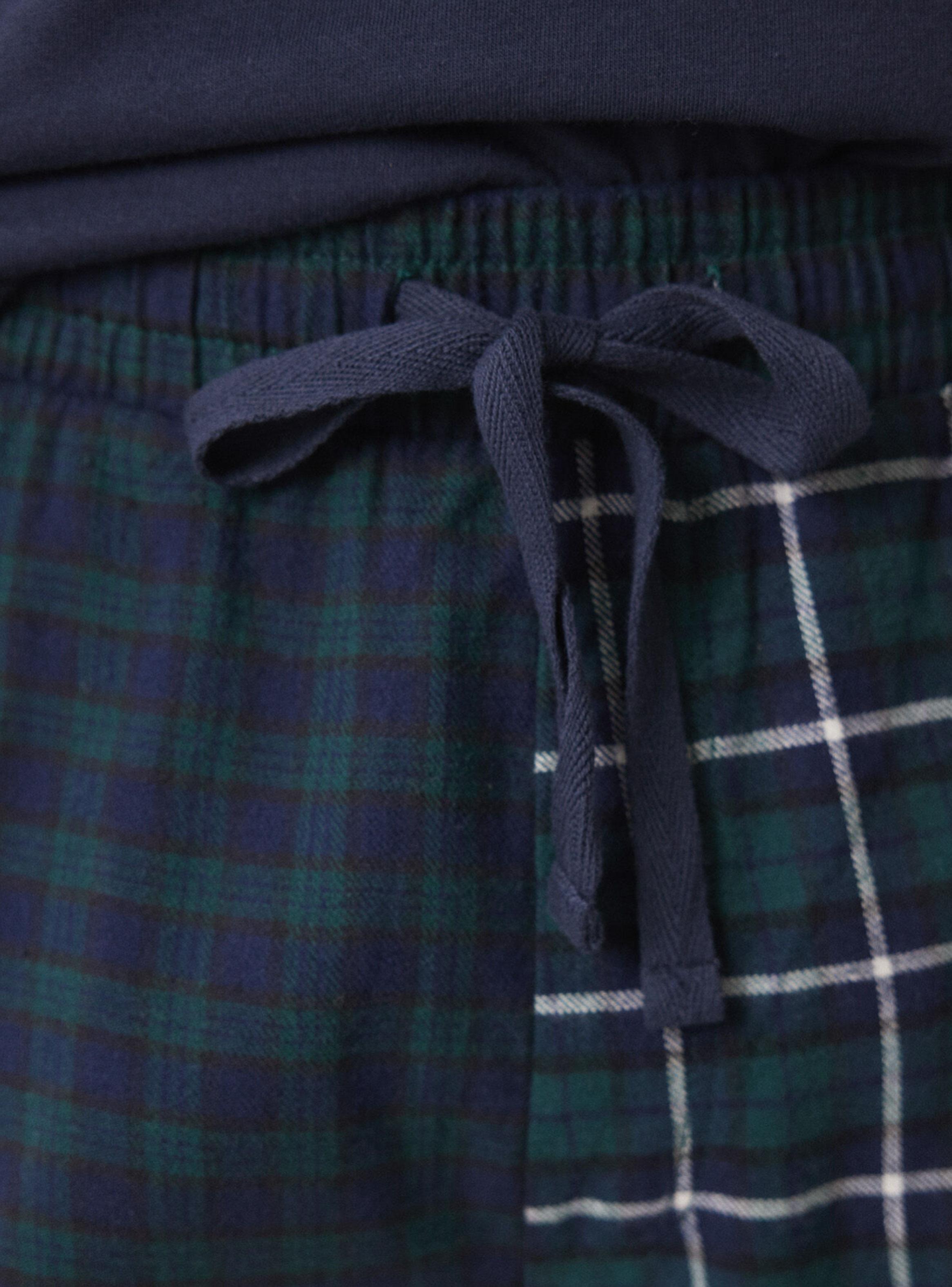 Pijama Largo Algodón Cuadros-4