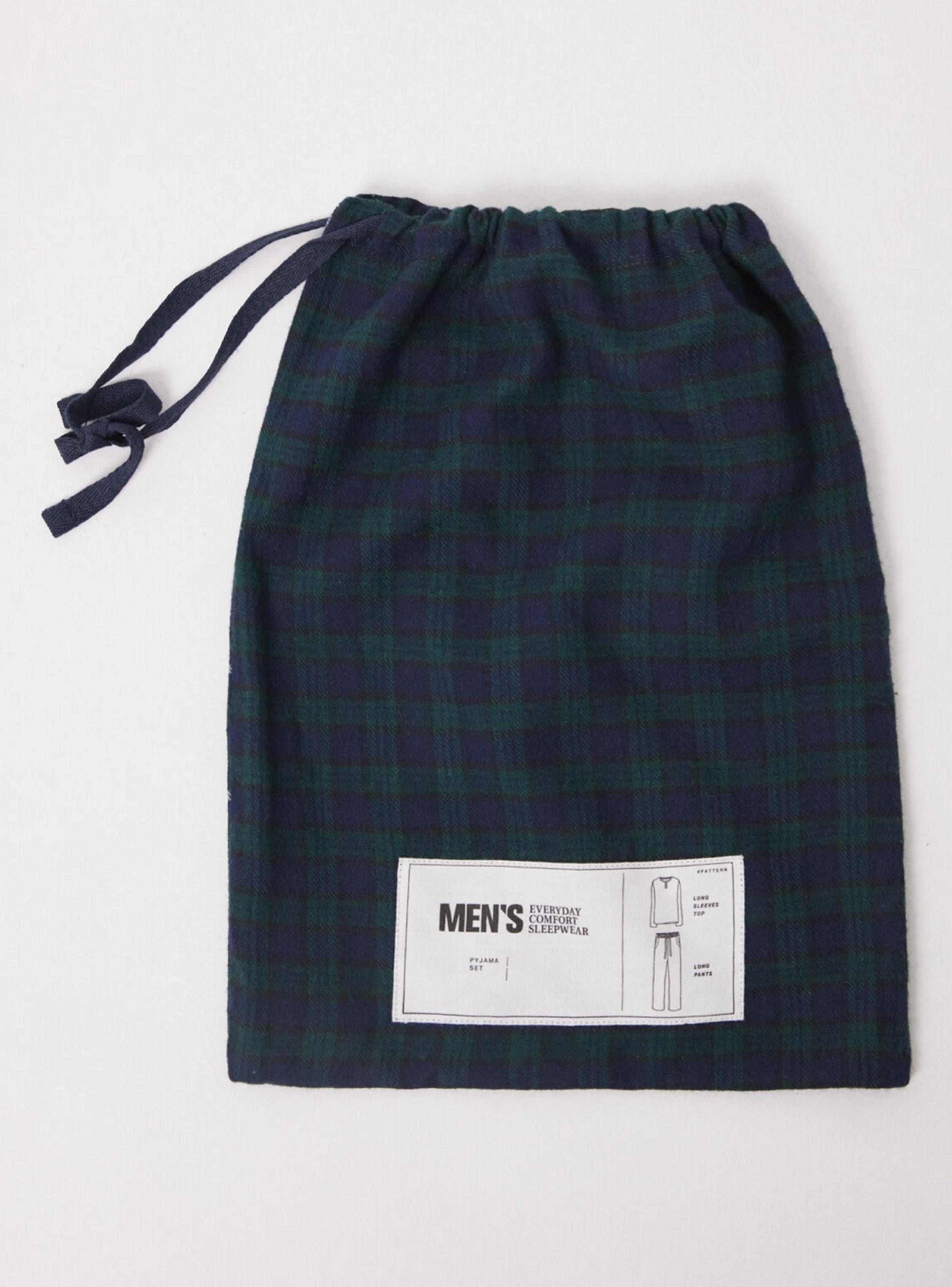 Pijama Largo Algodón Cuadros-5