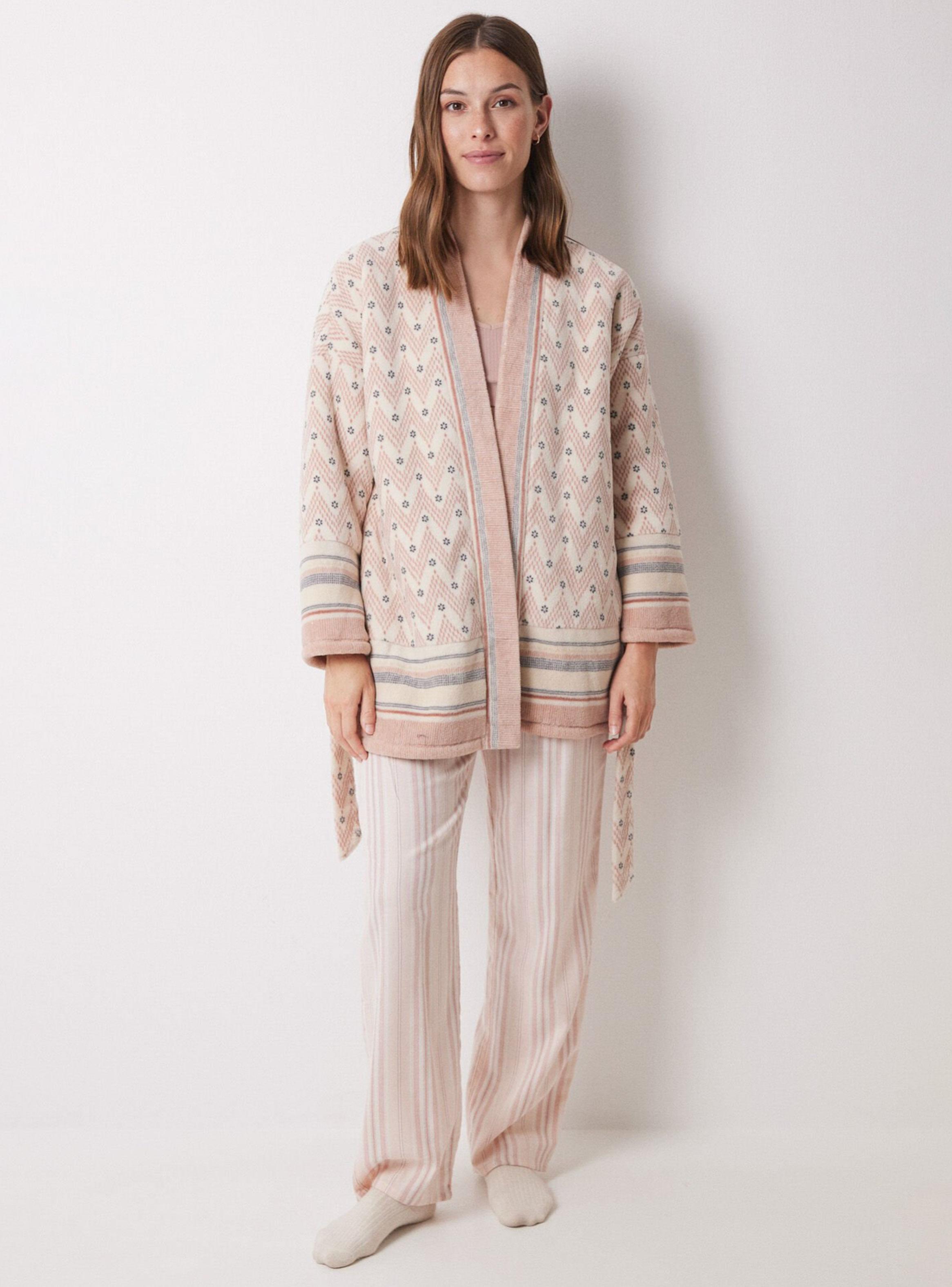 Bata Corta Polar Estampado Espigas-4