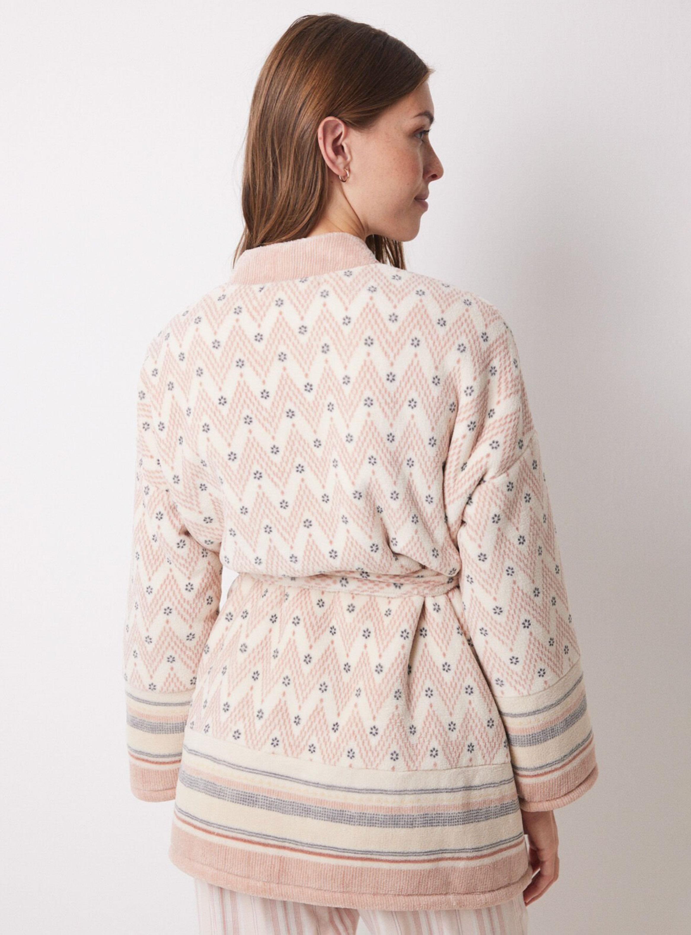 Bata Corta Polar Estampado Espigas-1