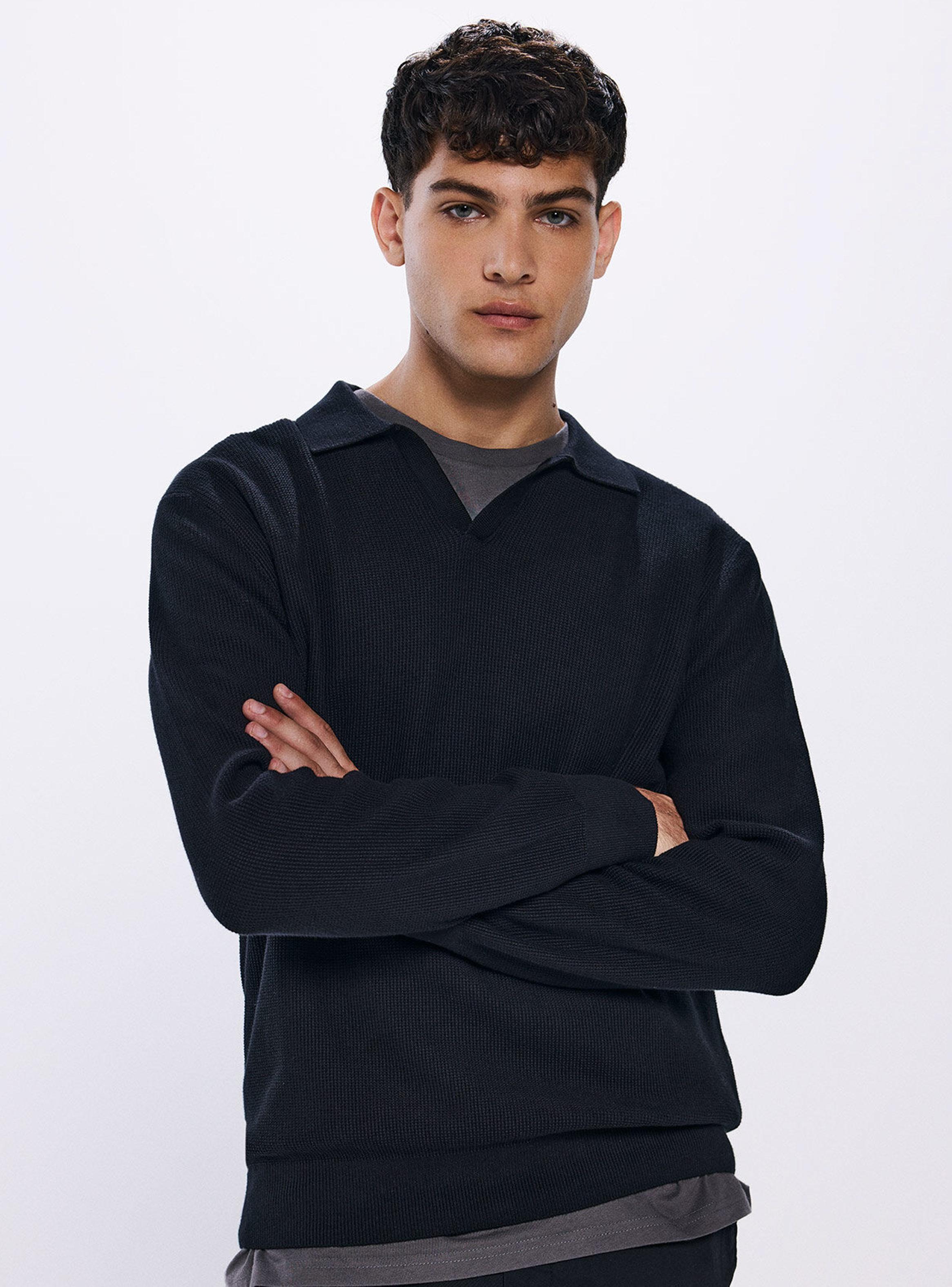 Sweater Cuello Polo Estructura-0