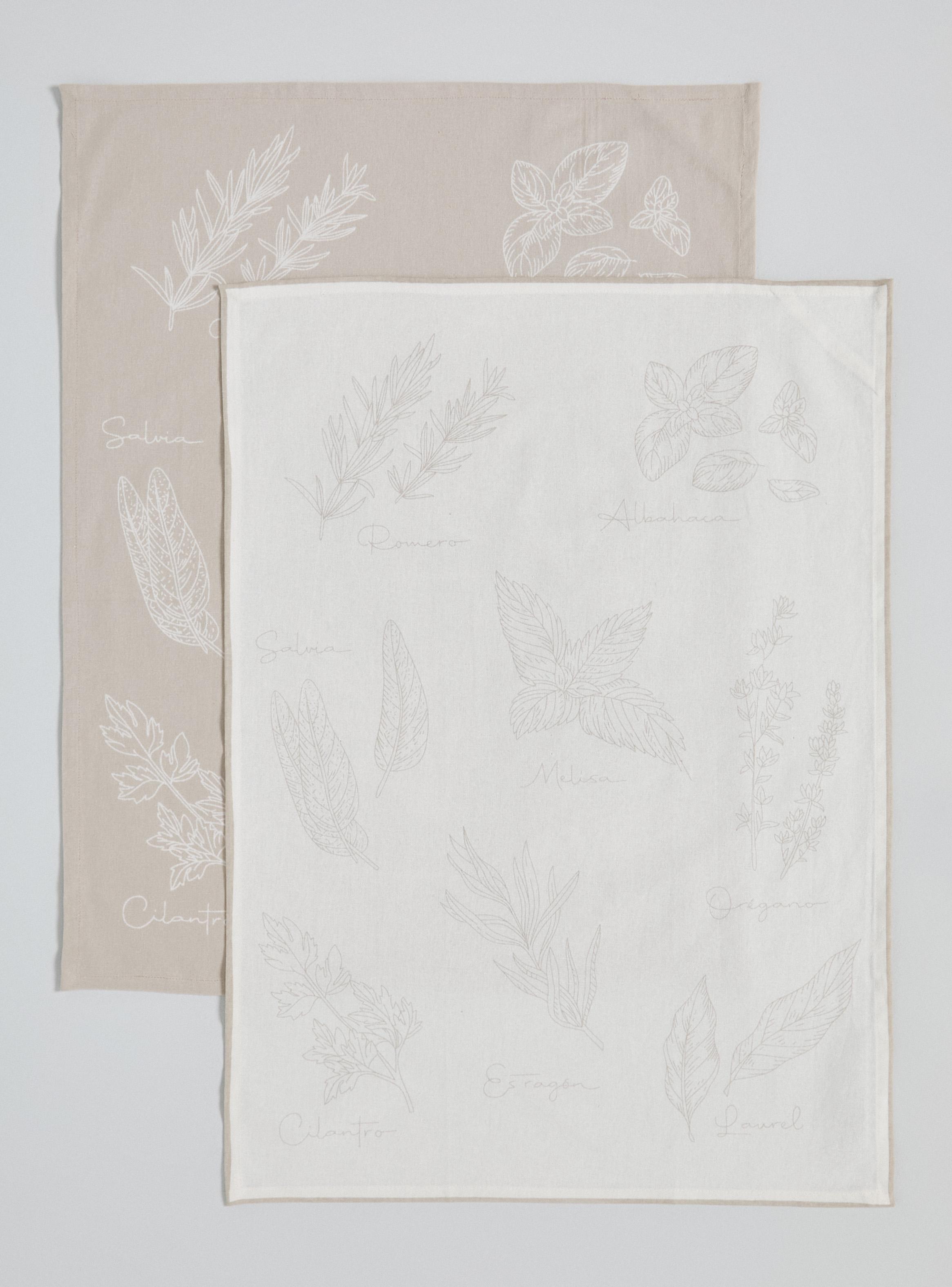 Paños de Cocina Hierbas 50x70 cm-0