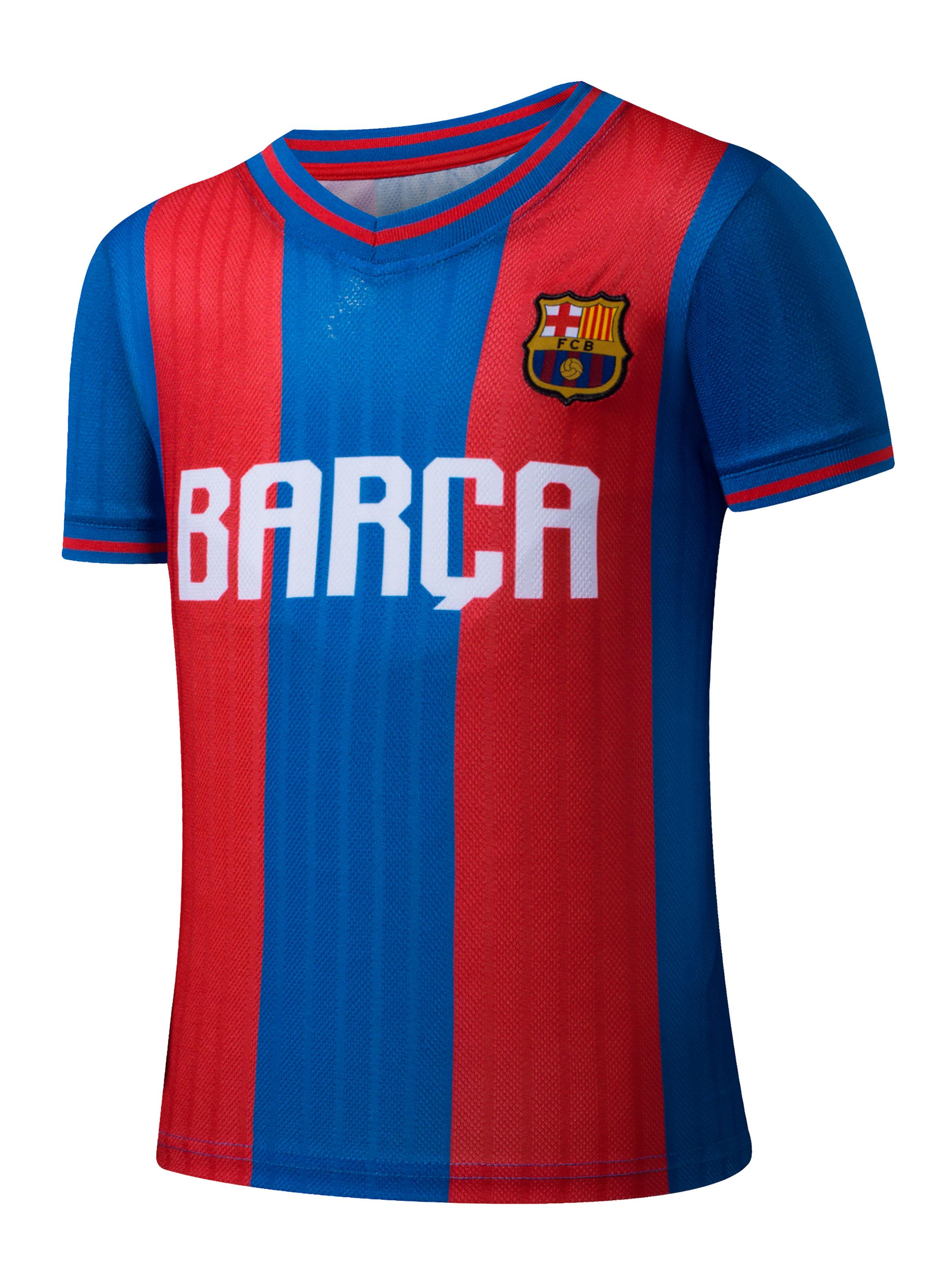 Polera Diseño Stripe con Logo y Escudo Barcelona-0