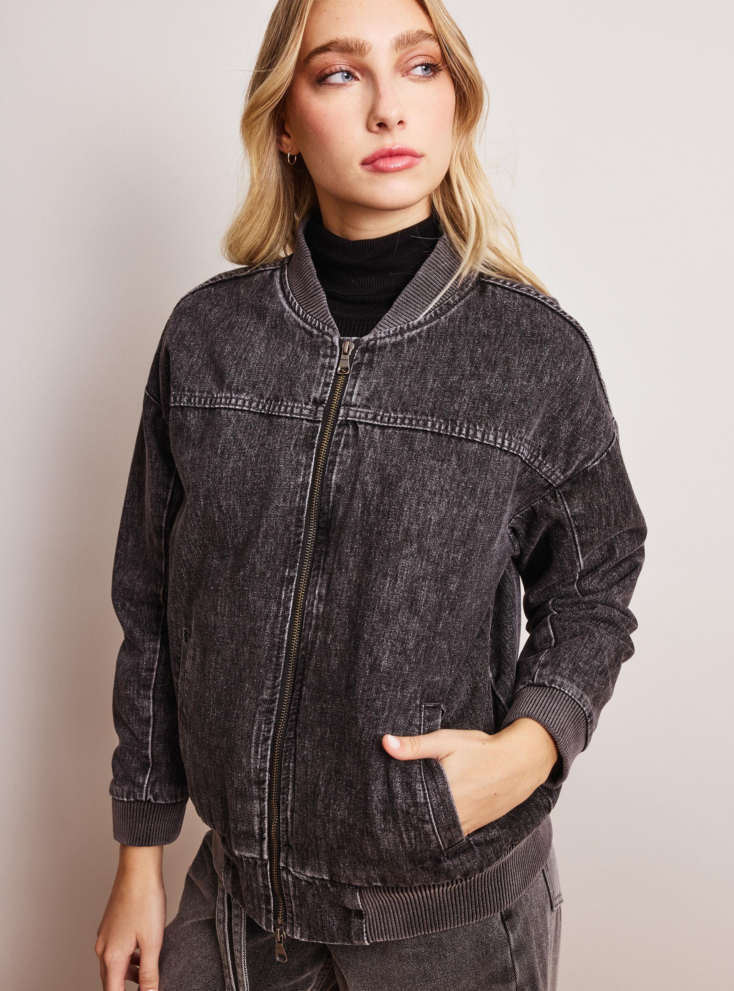 Chaqueta Bomber Oversized con Relleno Forro-3