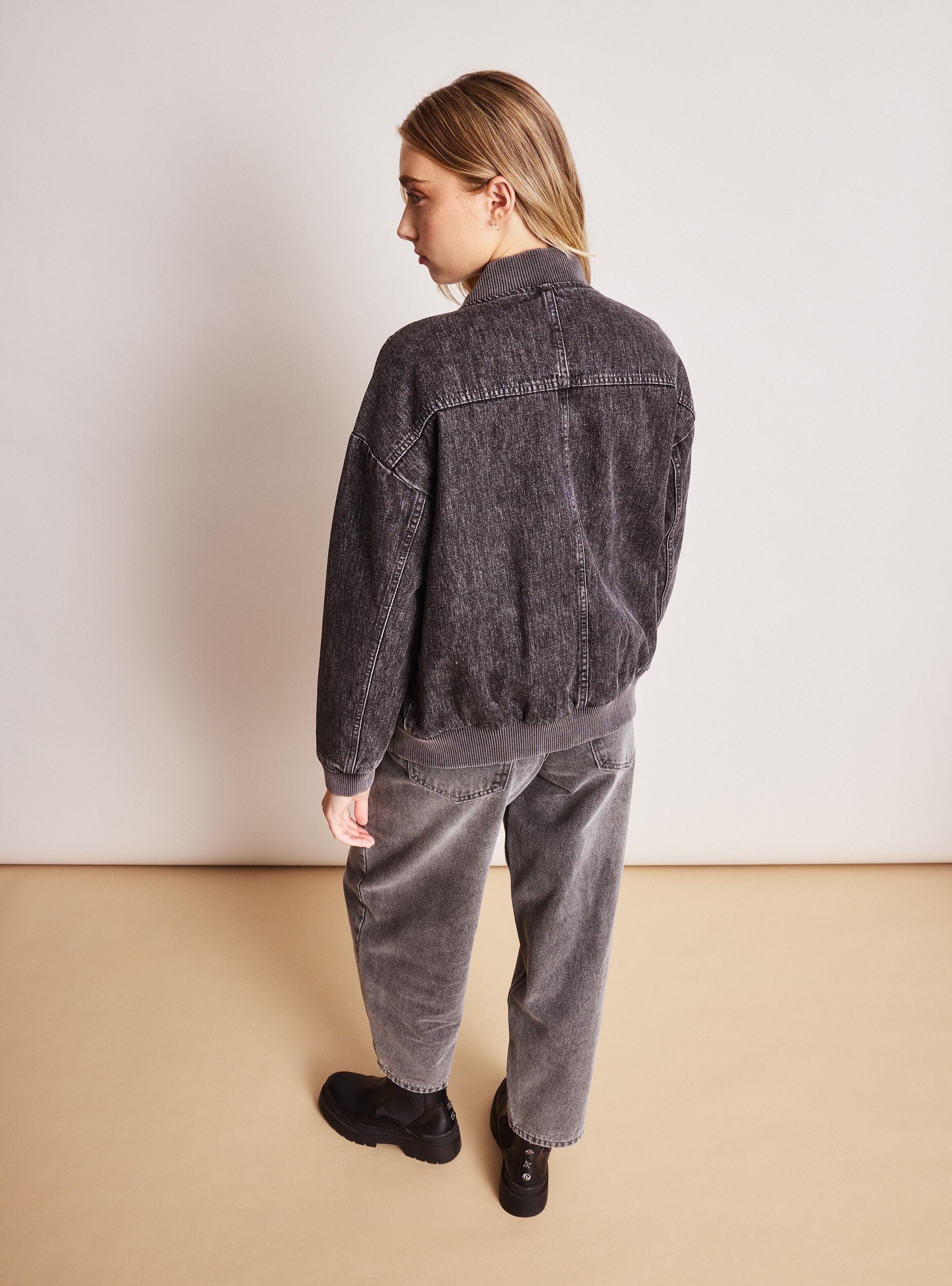 Chaqueta Bomber Oversized con Relleno Forro-5