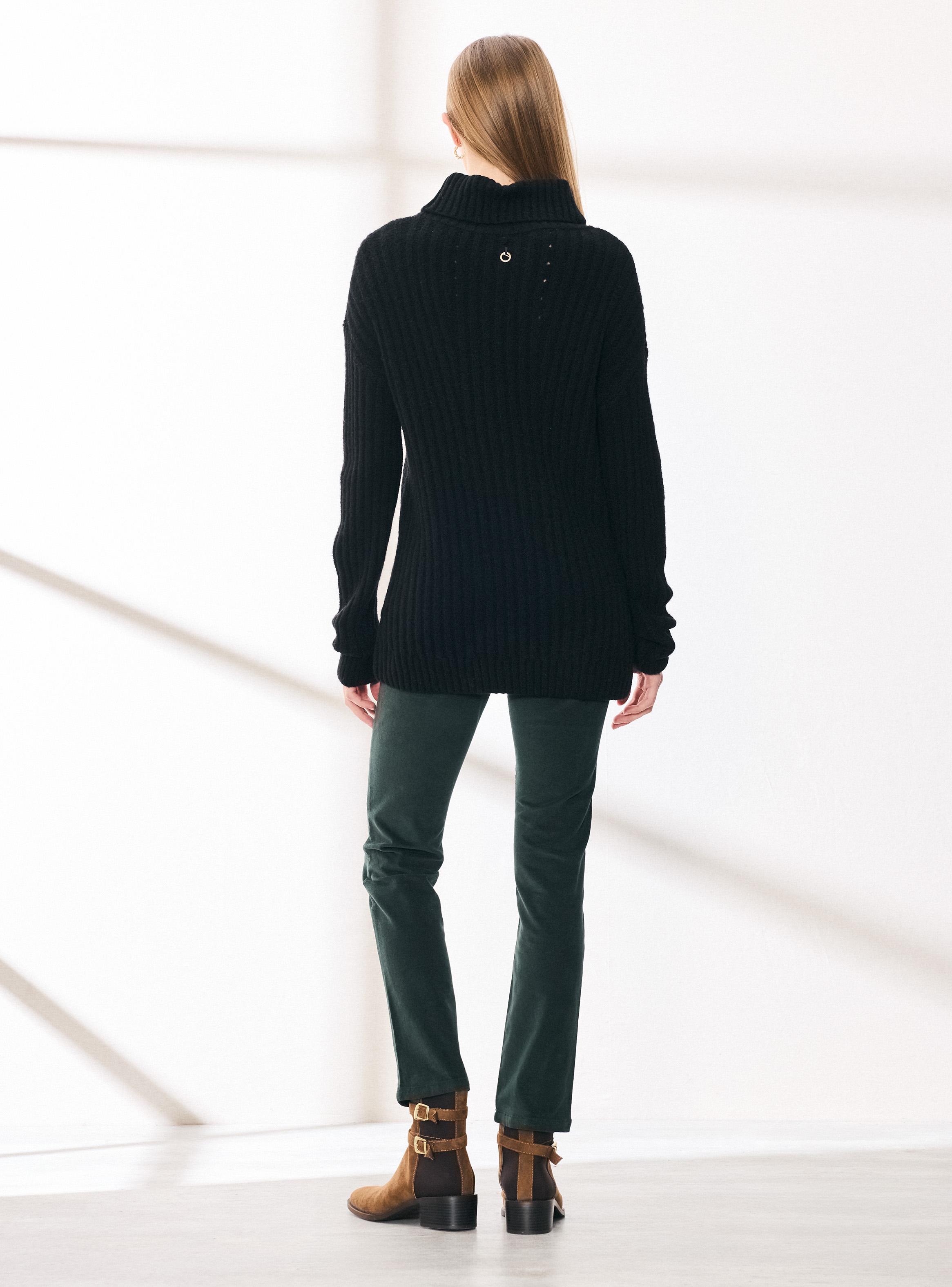 Sweater Diseño de Rombo con Lana-5