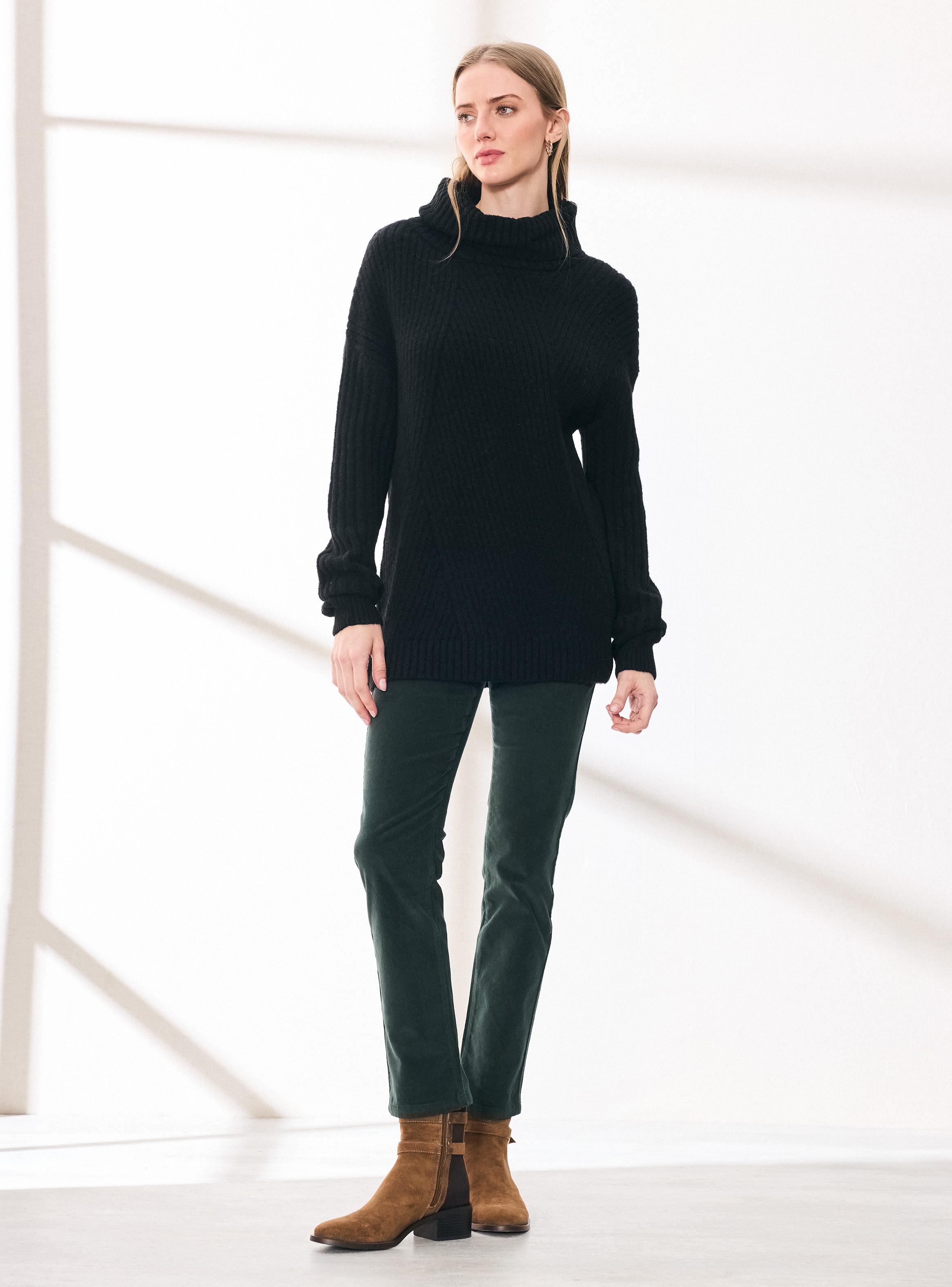 Sweater Diseño de Rombo con Lana-4