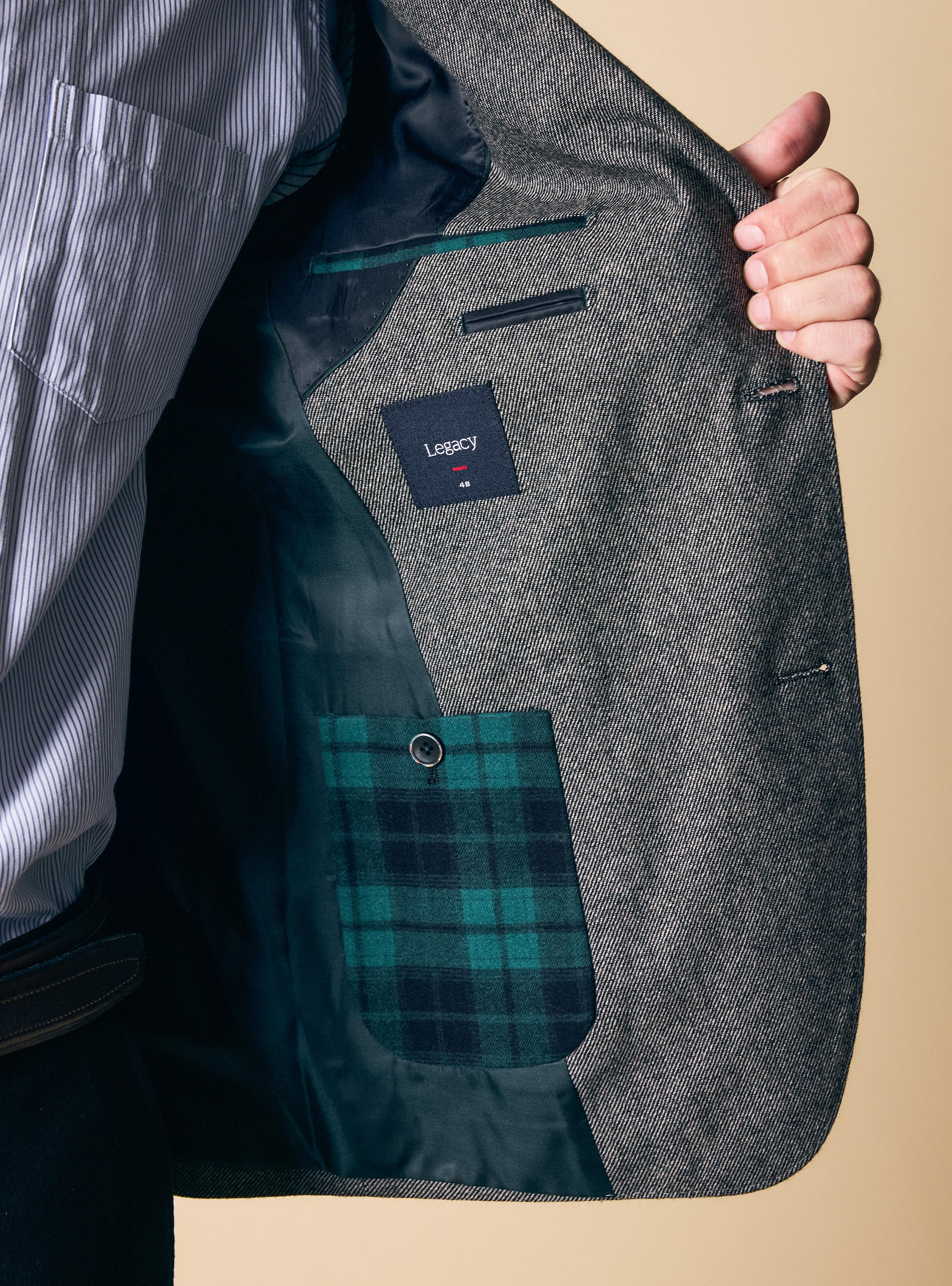 Blazer Recto Tweed Diagonal Bolsillos de Parche-3