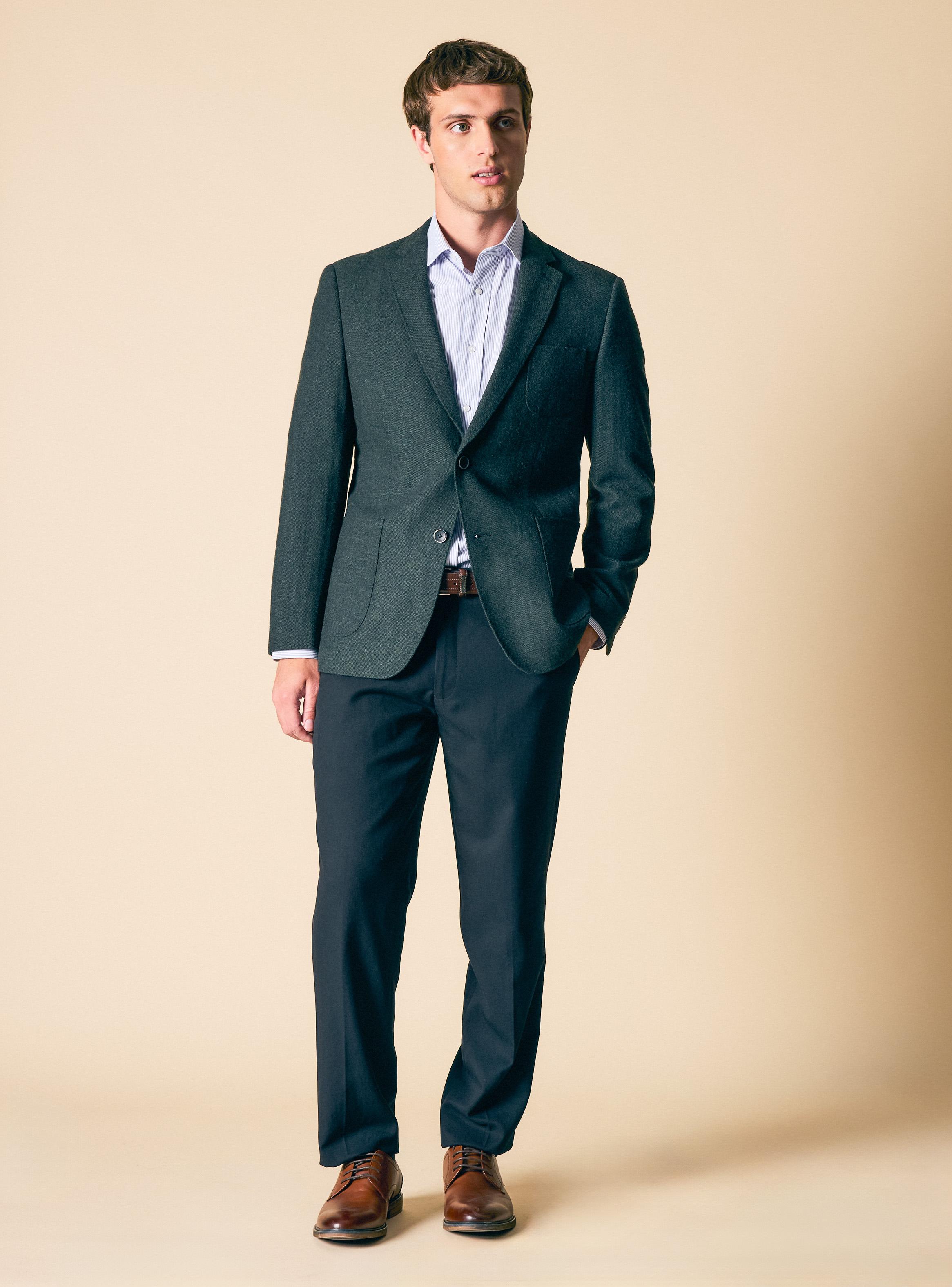 Blazer Recto Tweed Bolsillos Parche-4
