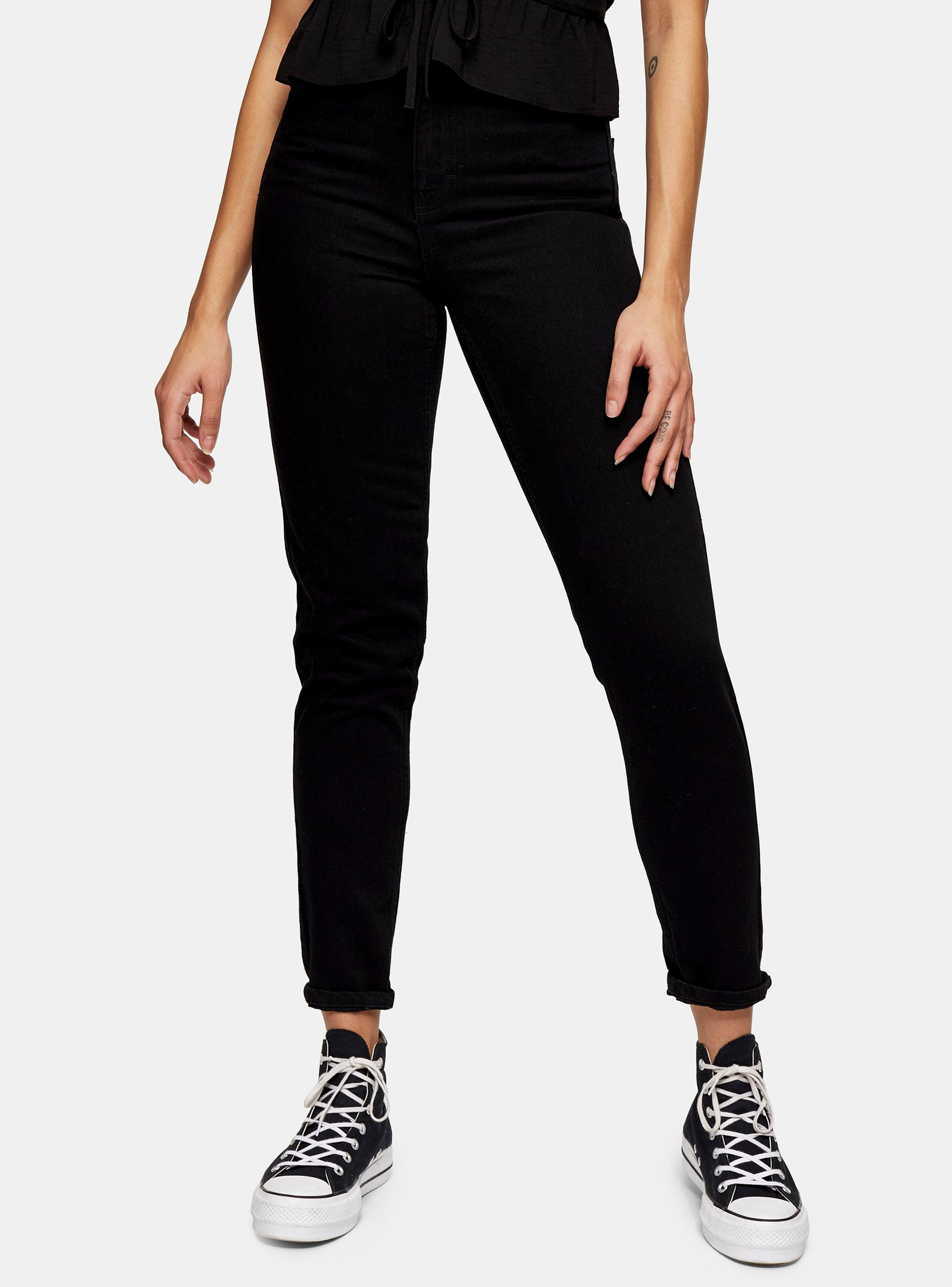 Jeans Topshop Black Mom Tapered Jeans Largo 32 Topshop-0