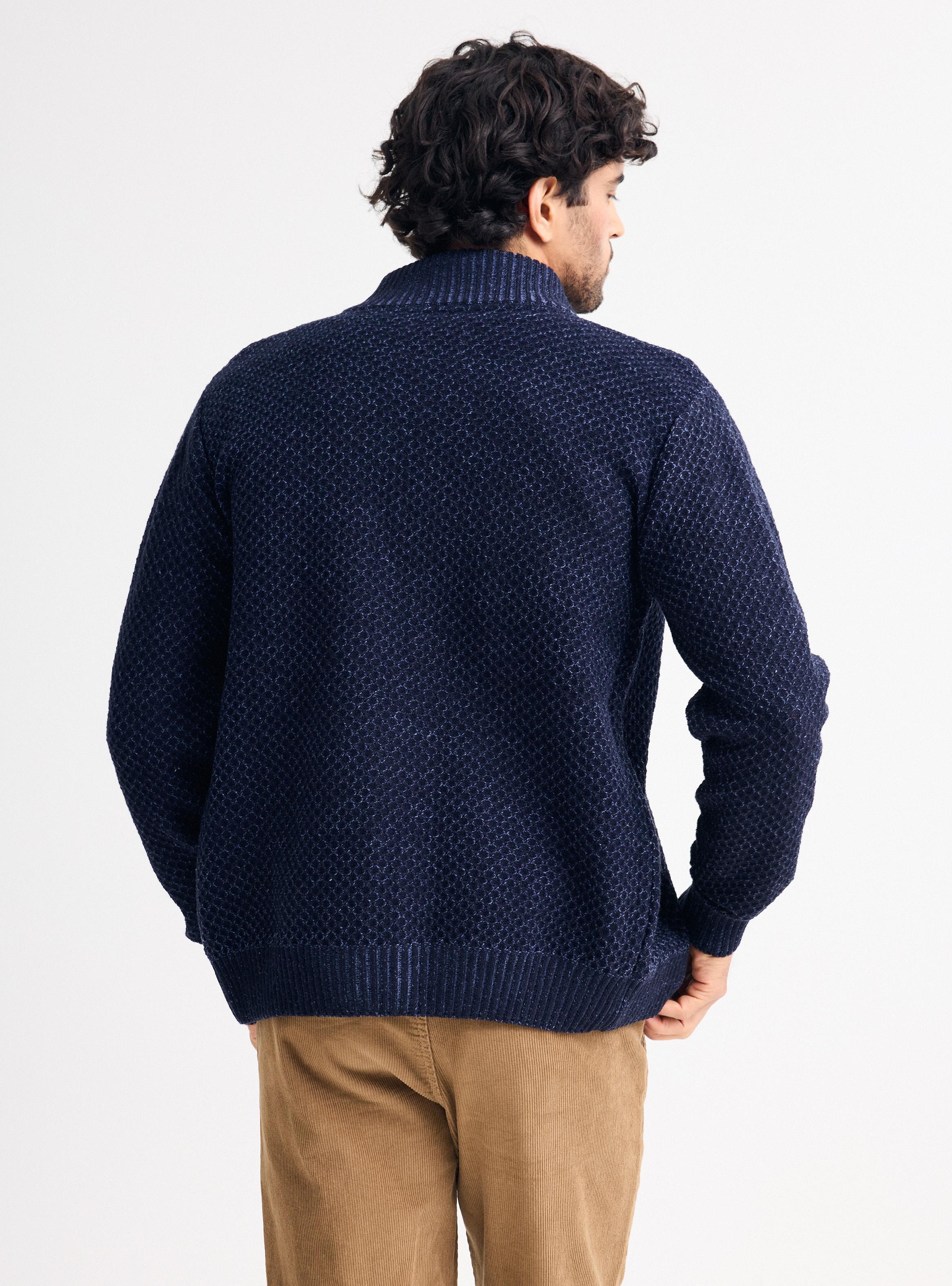 Sweater Cierre Completo Texturado-1