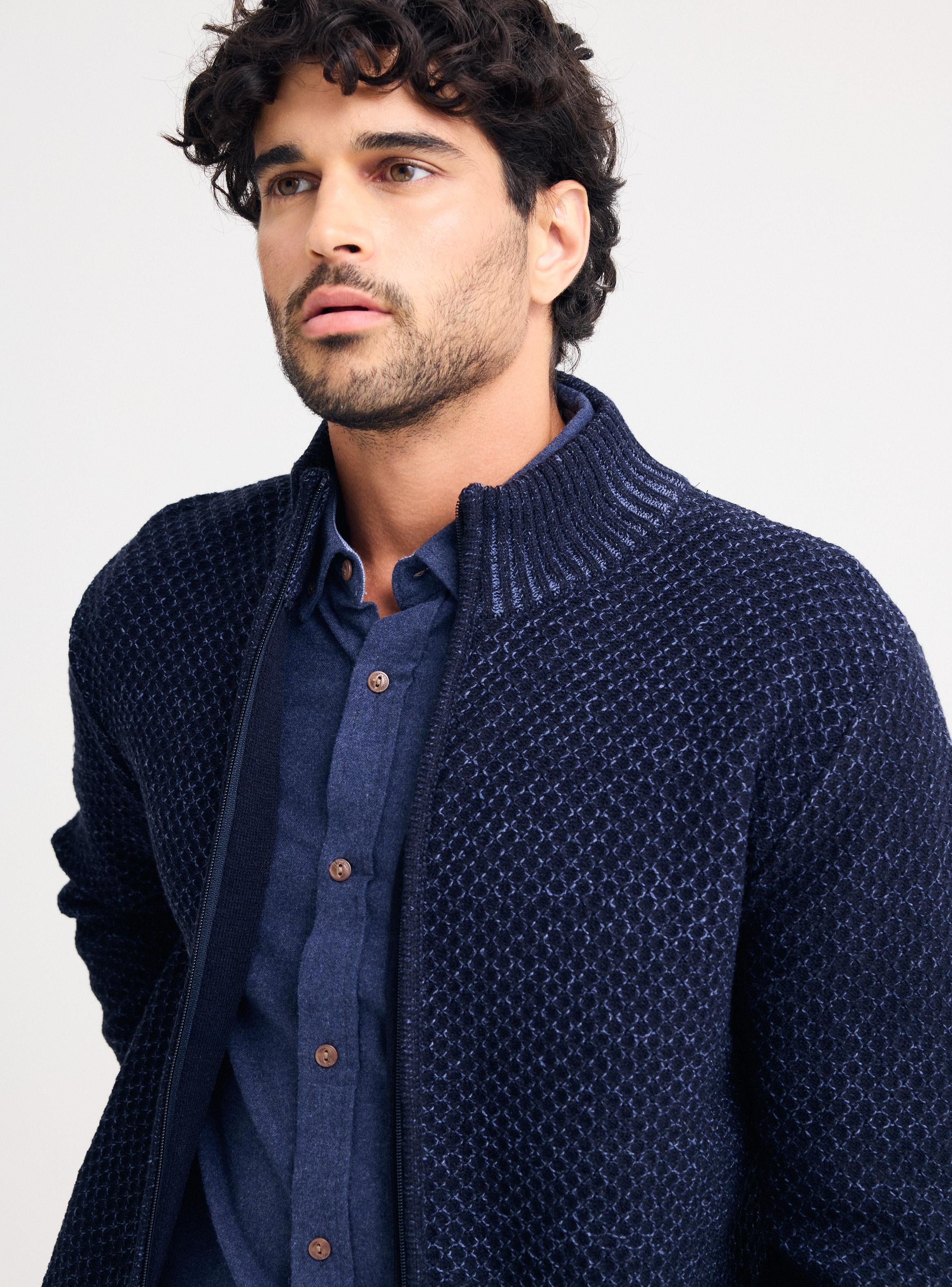 Sweater Cierre Completo Texturado-2