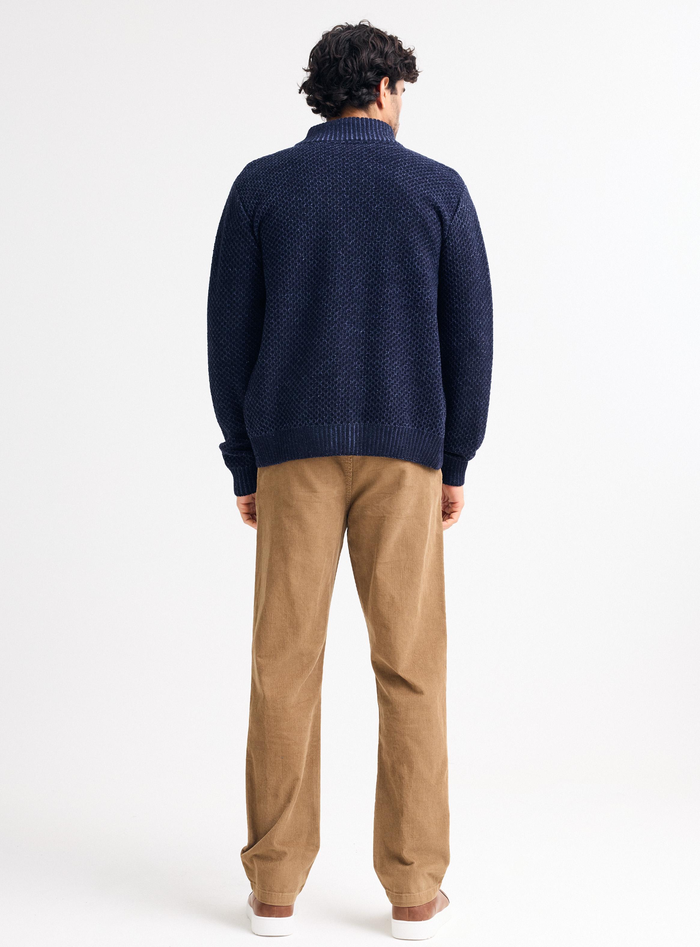 Sweater Cierre Completo Texturado-5