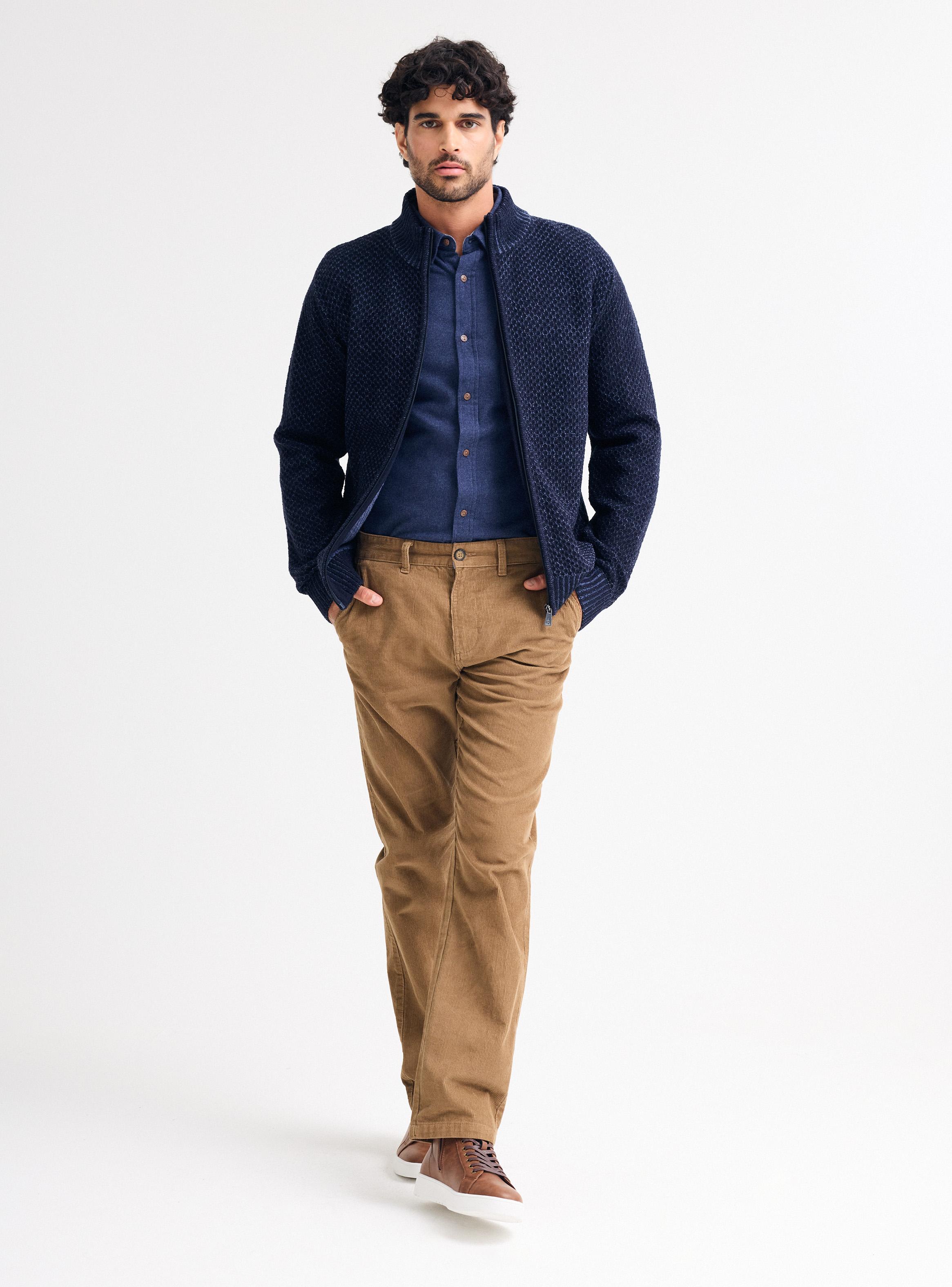 Sweater Cierre Completo Texturado-4