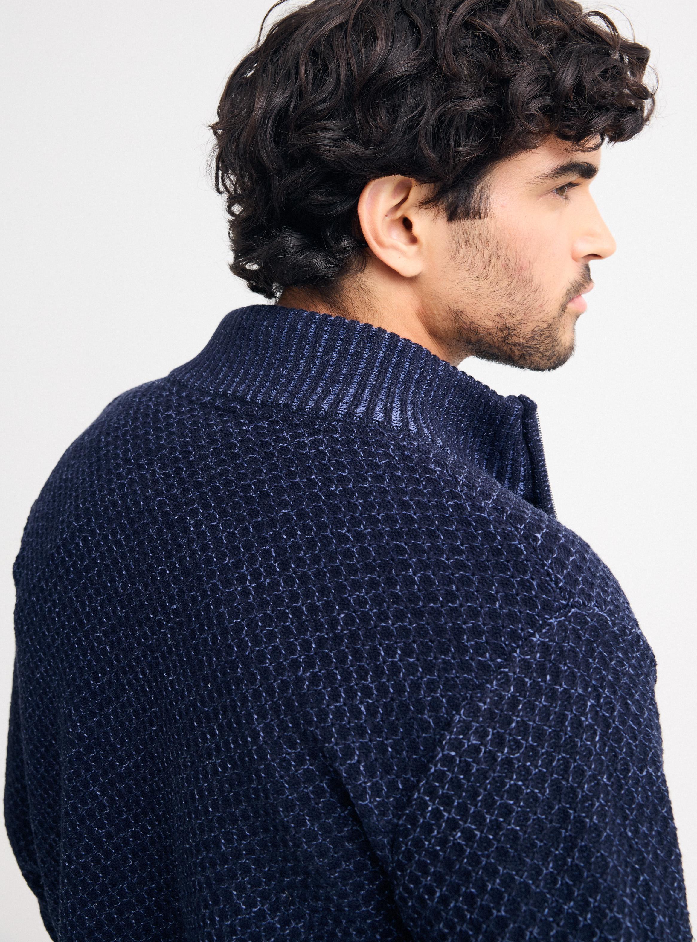 Sweater Cierre Completo Texturado-3