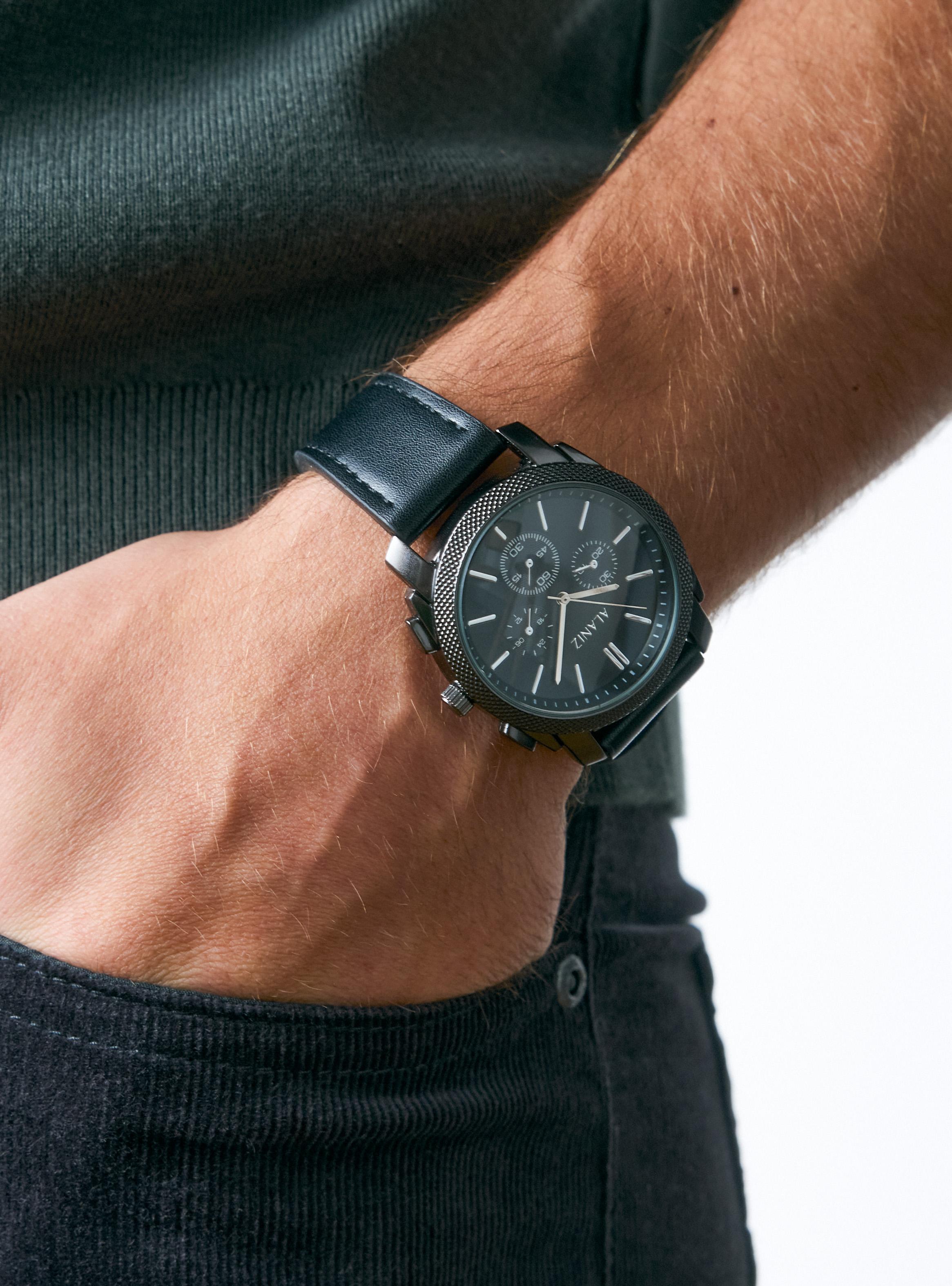 Reloj Análogo Hombre Black-4