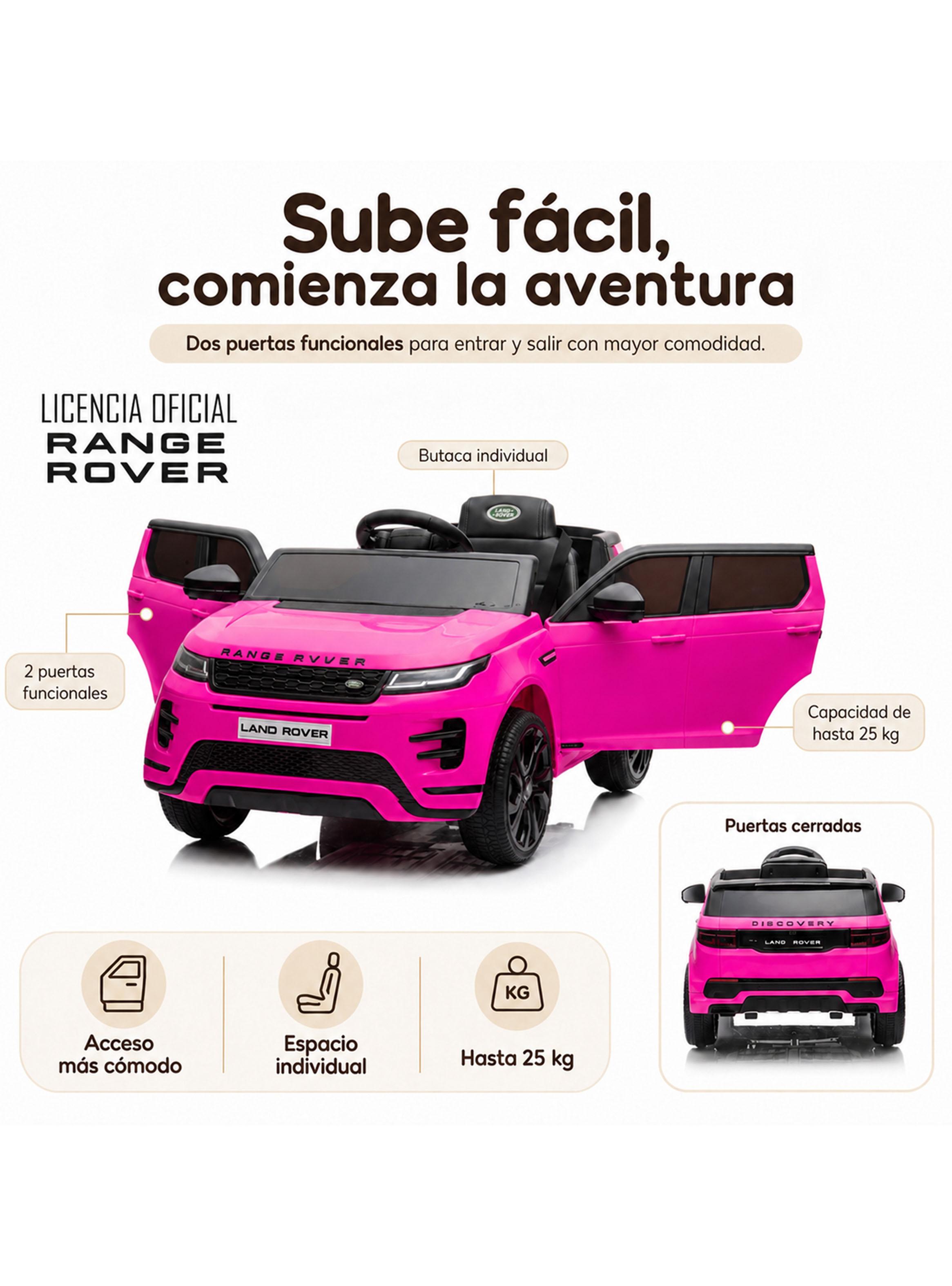 Auto a Batería Range Rover Evoque Rosado-4